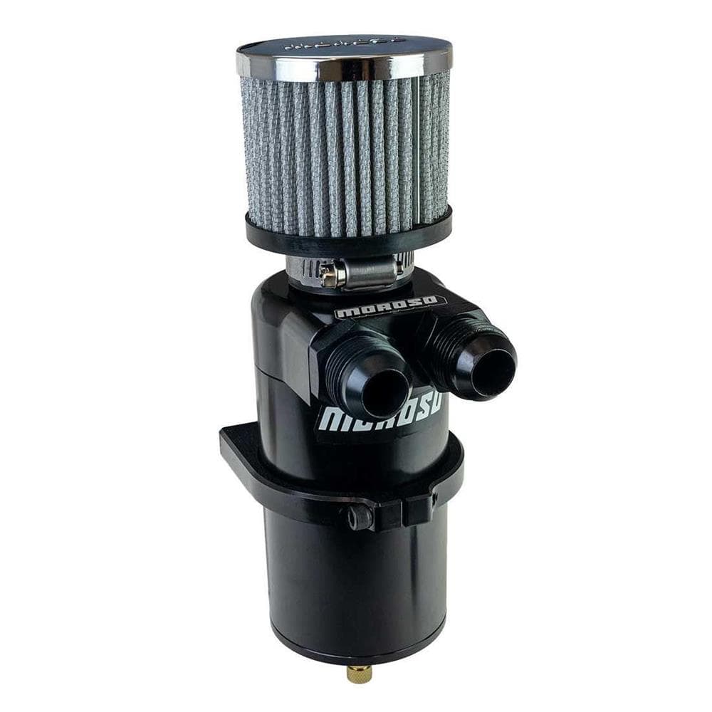 Billet Oil Catch Can Breather Tank, Dual Inlet, 12 AN Male