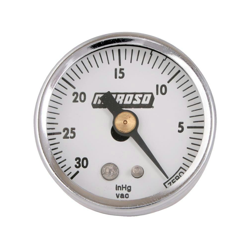 Moroso 89610 Vacuum Gauge, 1.5 In Dia, 0-30 In
