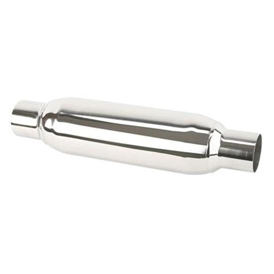 Moroso 94054 Spiral Flow Auger Muffler, 2.5 Inch Stainless Steel