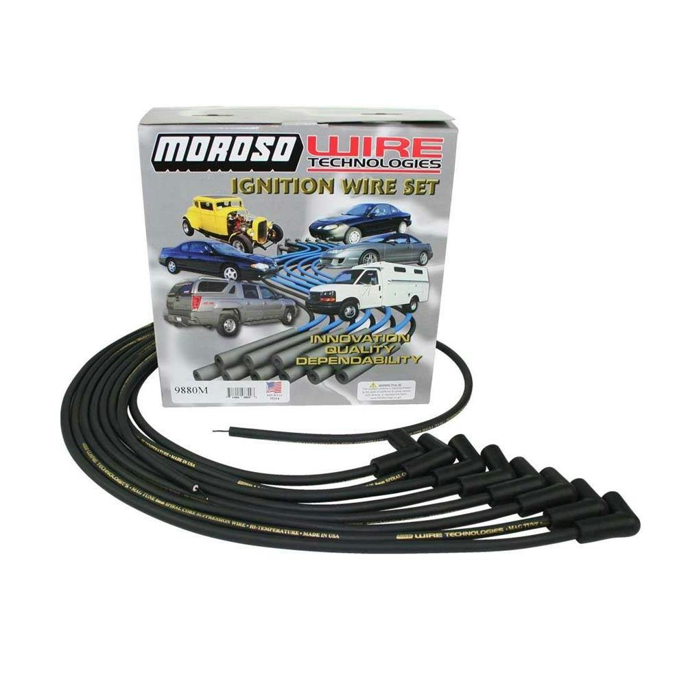 Moroso 9880M Mag-Tune Spark Plug Wires, Unassembled, 90 Degree