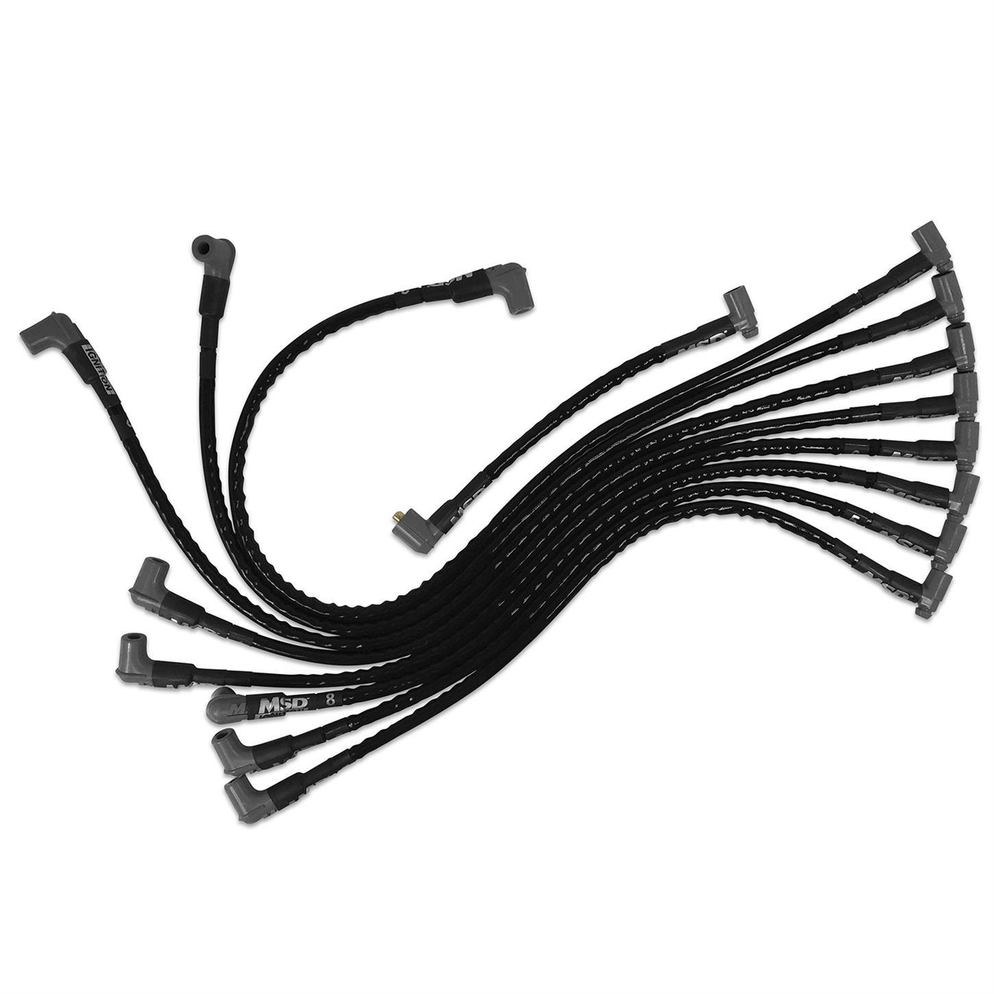 MSD 31351 Sleeved Spark Plug Wires, SBC, Over Valve Cover, HEI