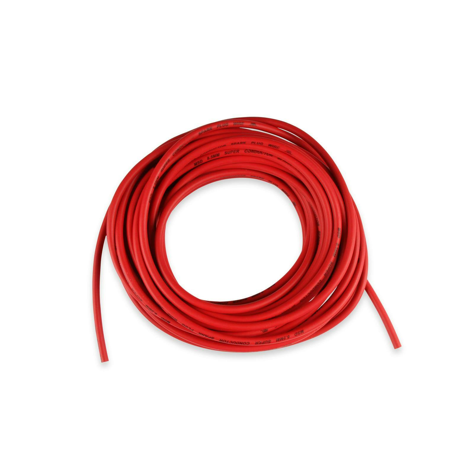 MSD 34029 Super Conductor Spark Plug Wire, Red, 8.5mm, 50 Feet
