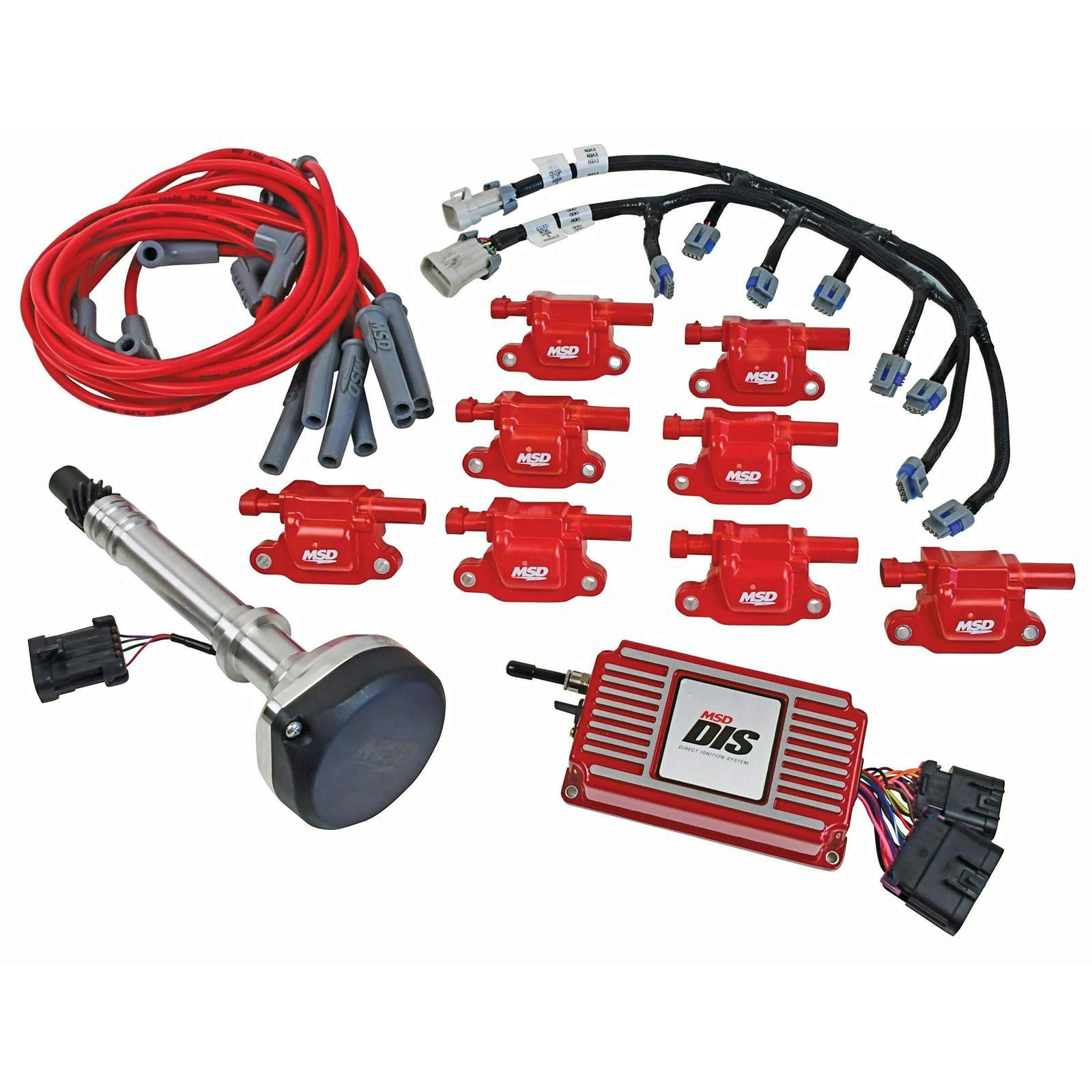 MSD 60151 Direct Ignition System Kit, SBC/BBC, RED
