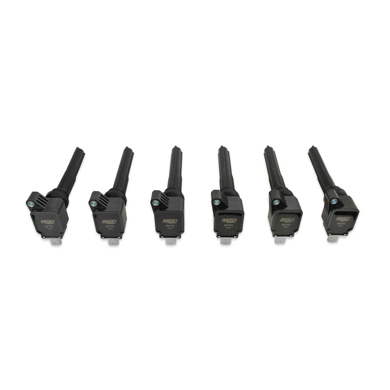 MSD 827063 Ignition Coil, Ford Ecoboost, 3.5L V6, Black, 6-Pack