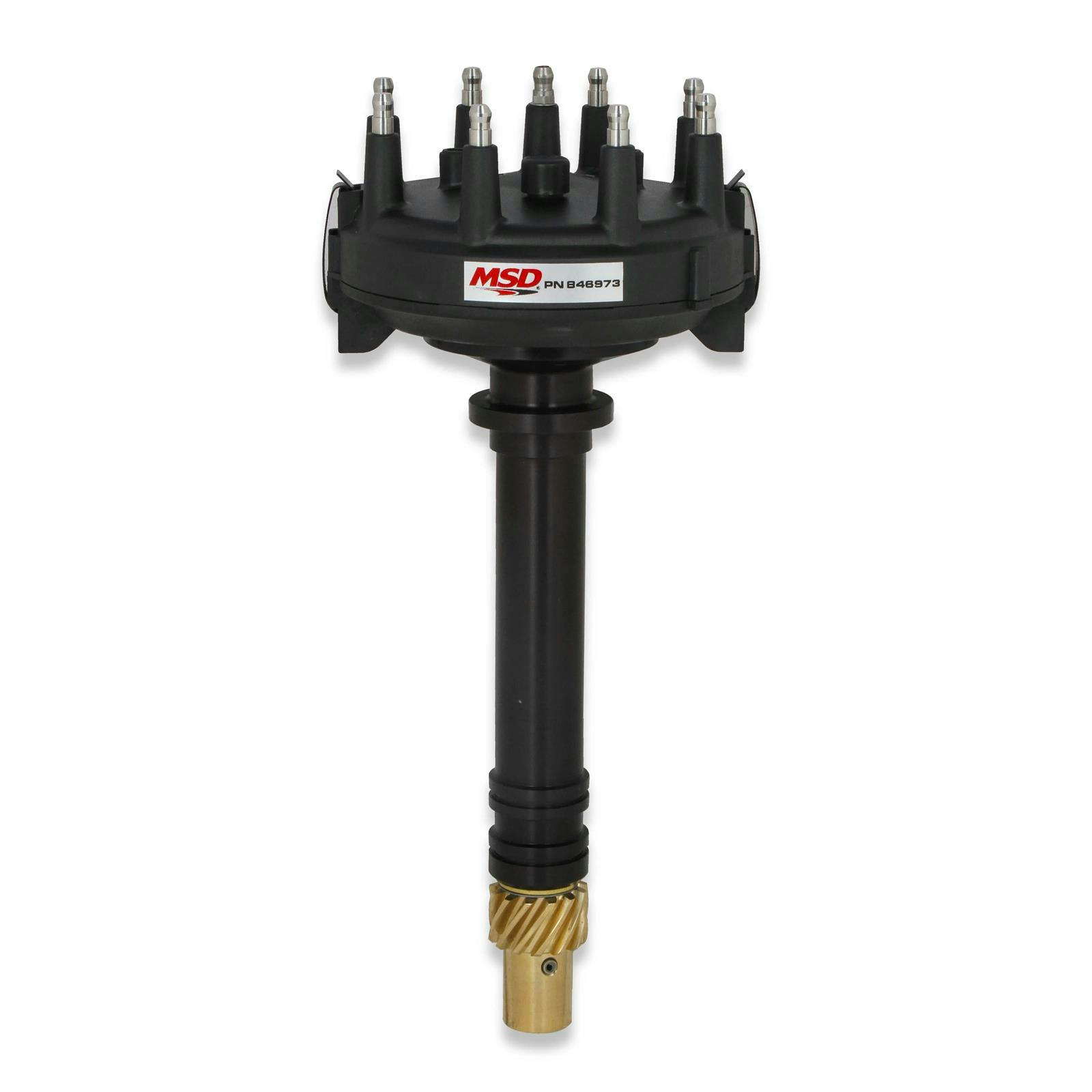 MSD 846973 Black Chevy Low-Profile Crank Trigger Distributor