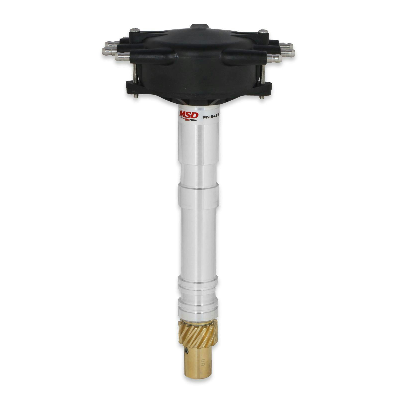 MSD 84893 Chevy Crank Trigger Distributor with Black Crab Cap