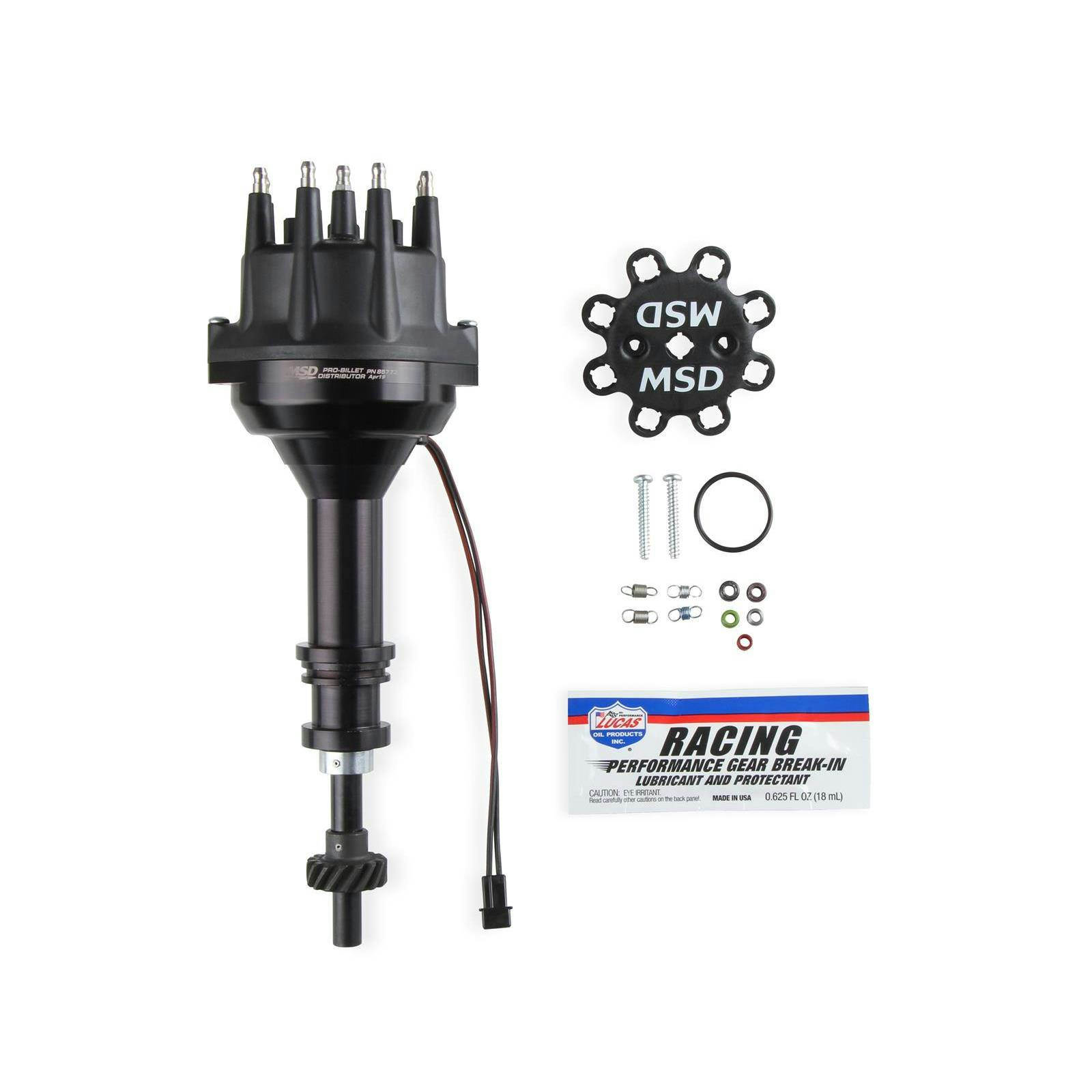 MSD 857731 Ford 351C-460 Pro Billet Distributor, Steel Gear, Blk