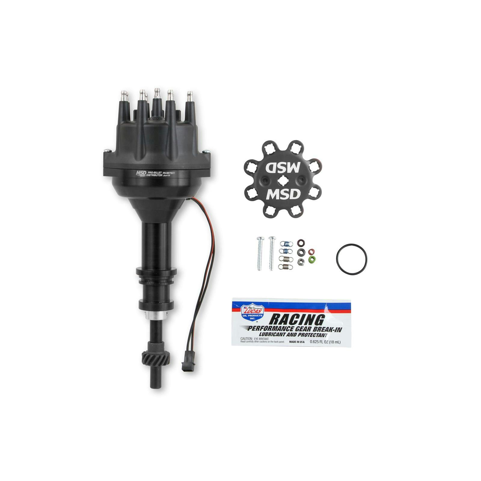 MSD 857831 Ford 351W Pro Billet Distributor, Steel Gear, Blk