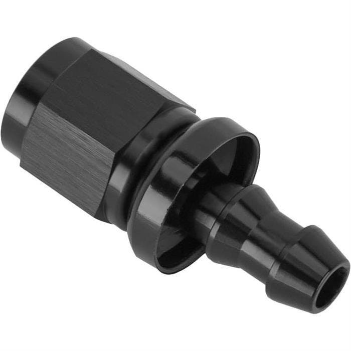 Mr Gasket 200104-BL -4 Straight Push-On Hose Ends, Black