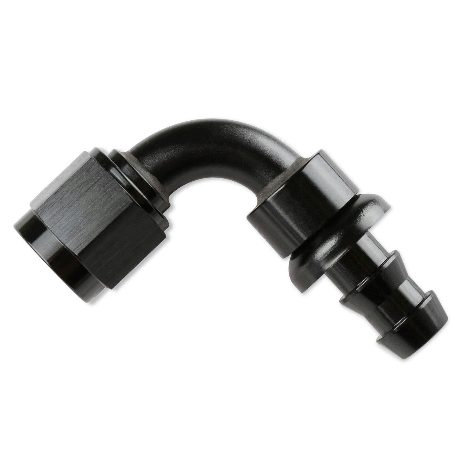 Mr Gasket 209010-BL -10 90 Degree Push-On Hose Ends, Black
