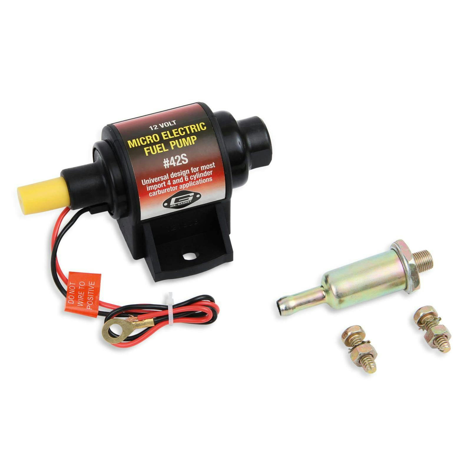 Mr Gasket 42S Electric Fuel Pump, 2 PSI/3.5 PSI, 28 GPH
