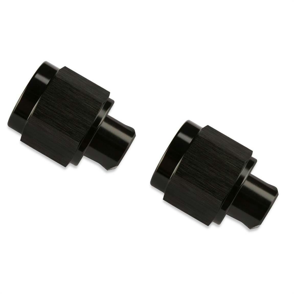 Mr Gasket 492906-BL Aluminum -6 AN Flare Fitting Cap, Black, Pair