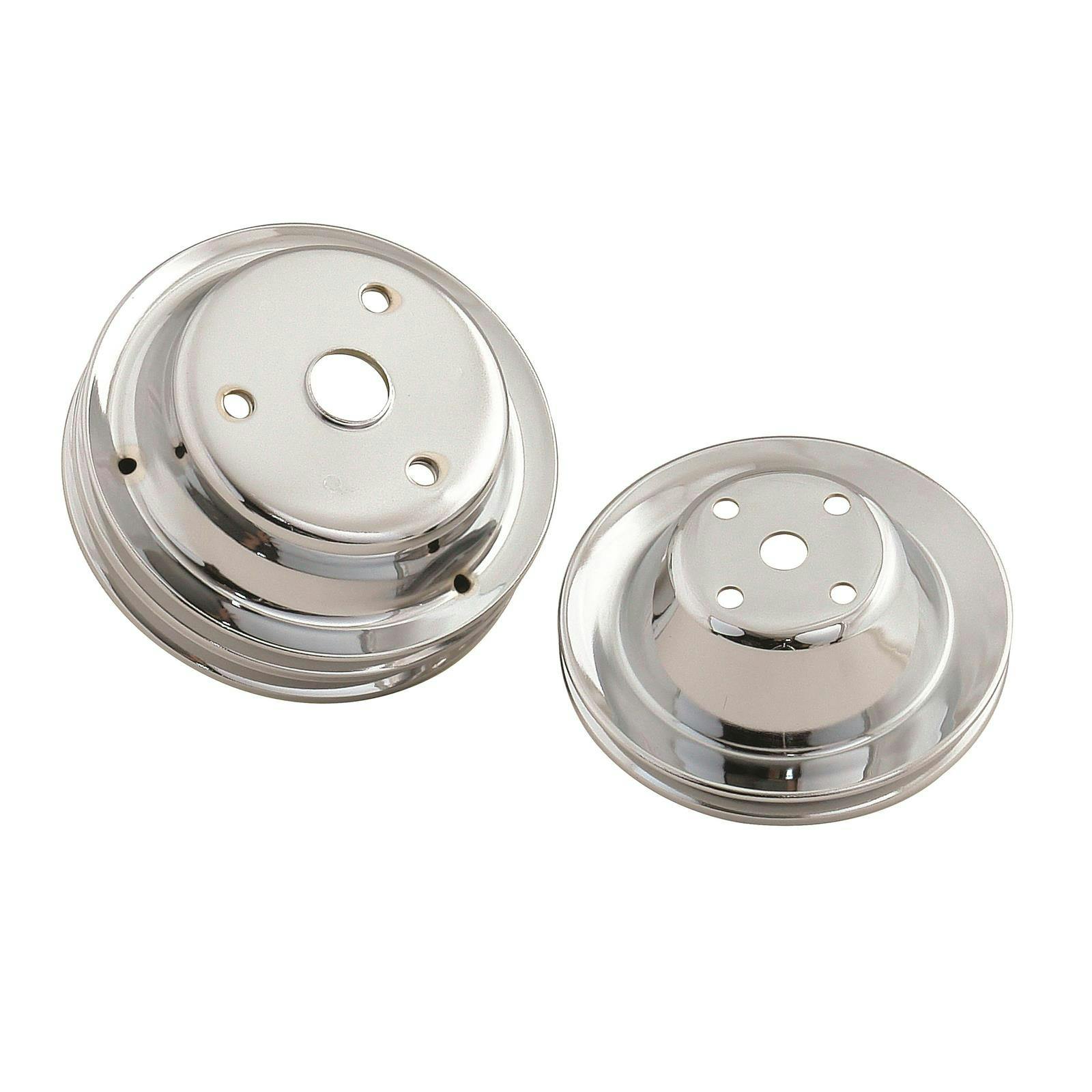 Mr Gasket 4962 Chrome Pulley Set, Two Groove