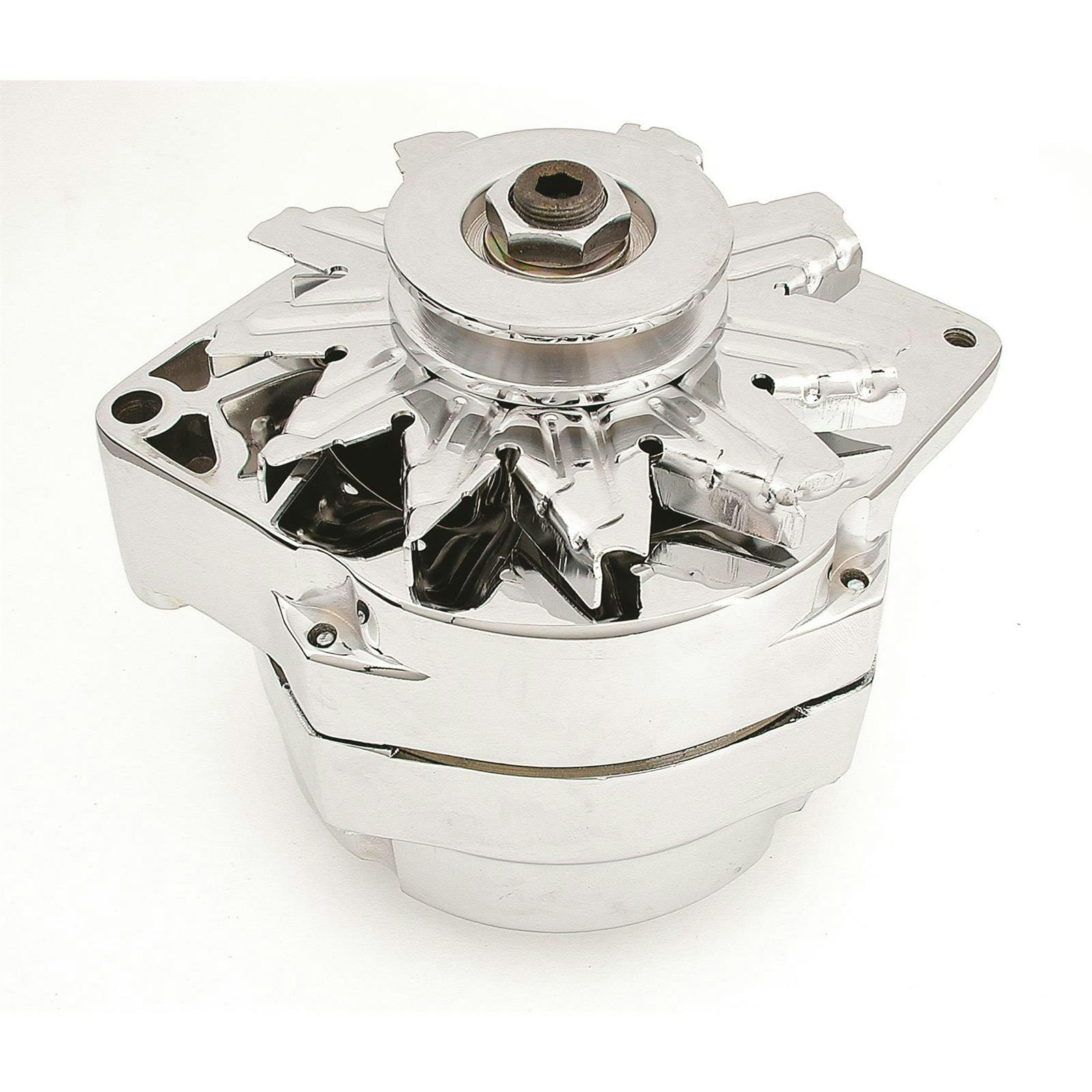 Mr Gasket 5124 Chrome Alternator, Ford, 70 Amp