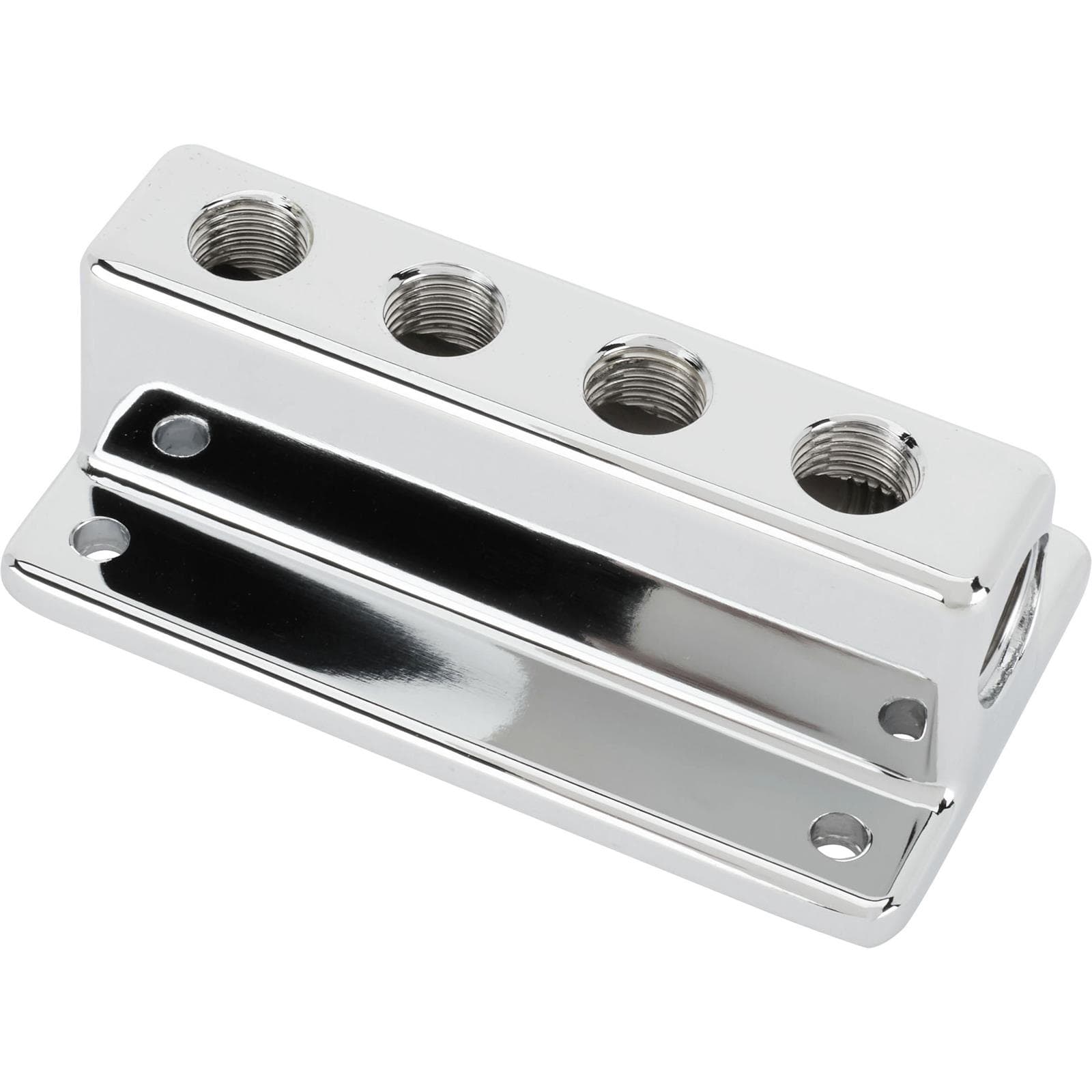 Four Outlet T-Style Chrome Fuel Block