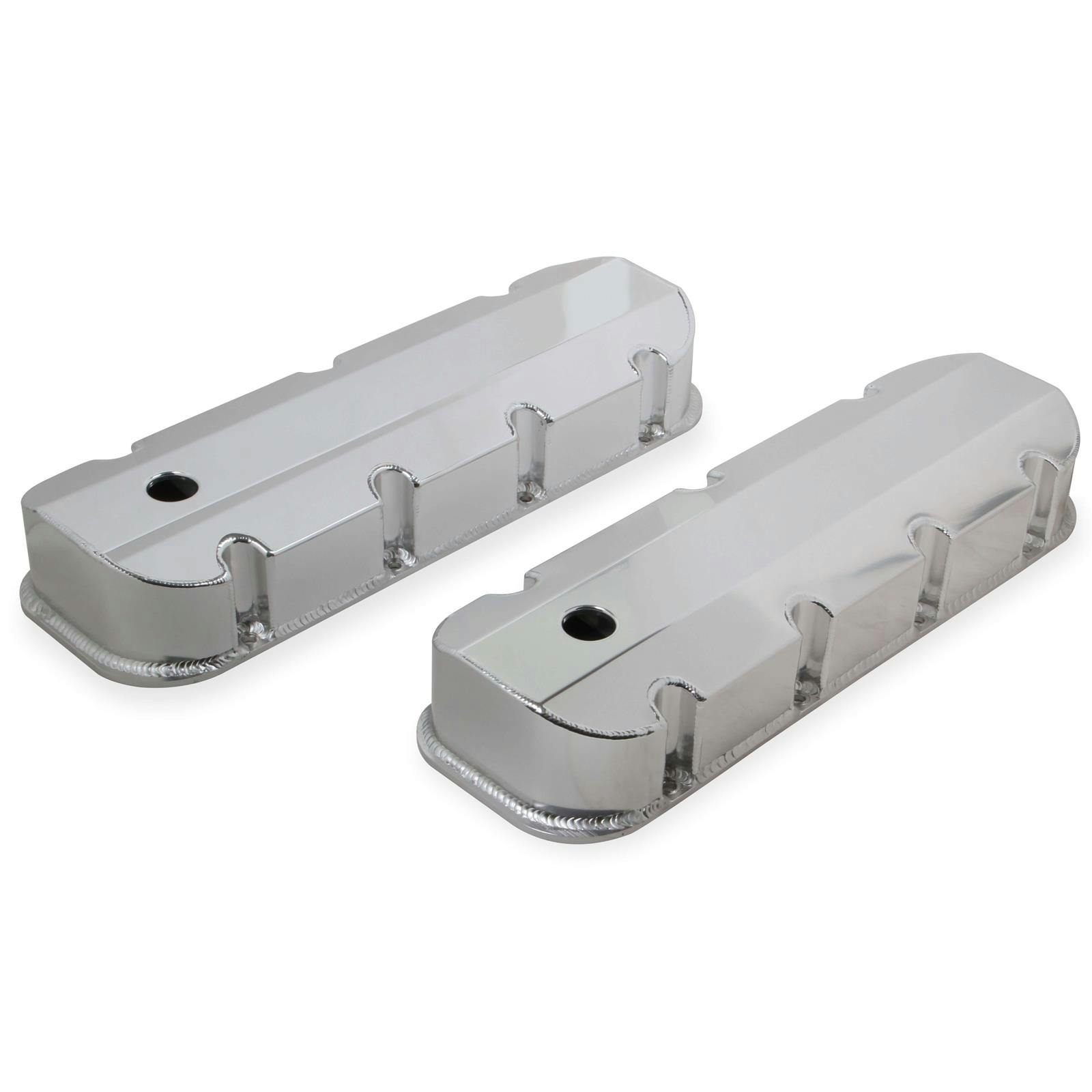 Mr Gasket 6830G Fabricated Aluminum Valve Covers, BBC, Silver