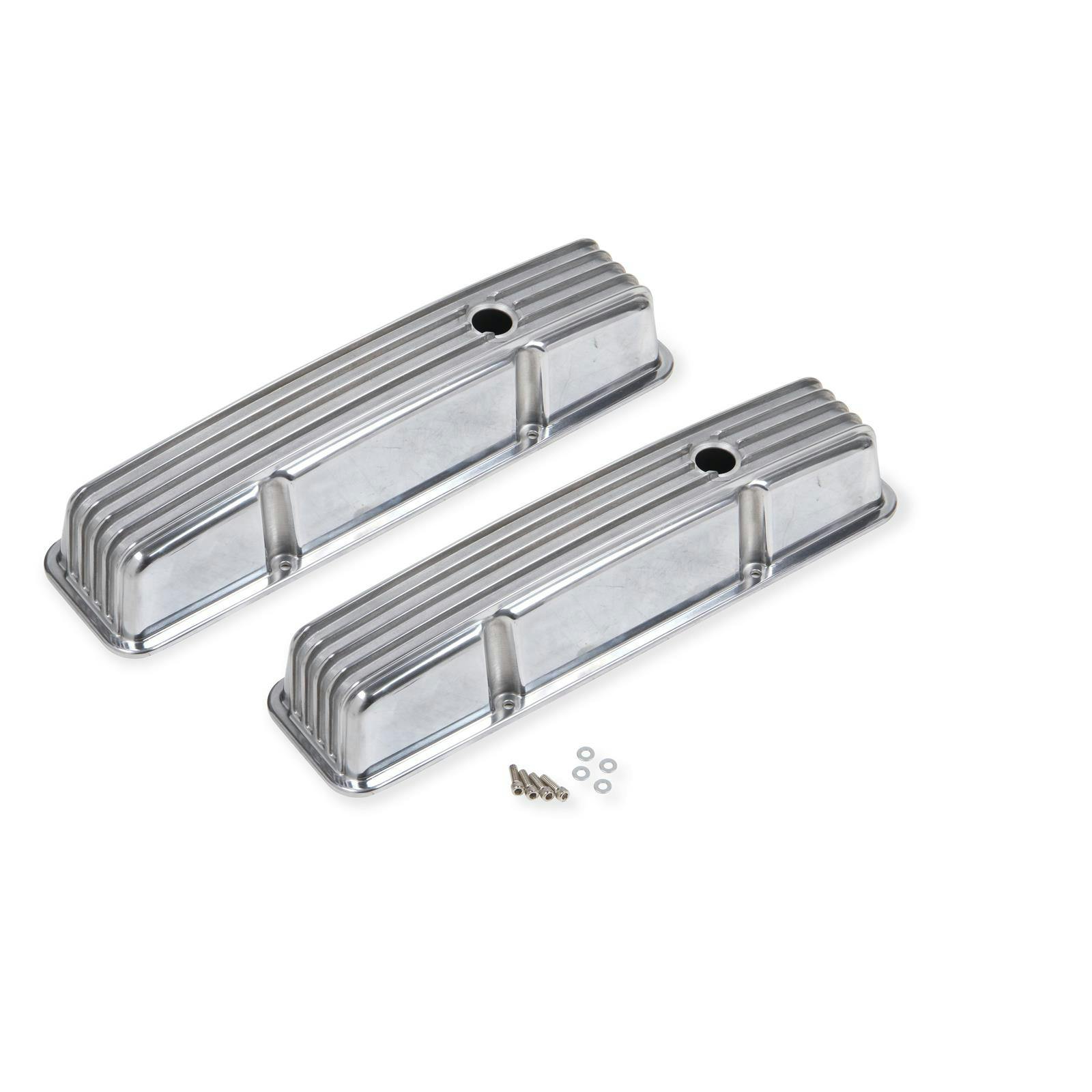 Mr Gasket 6855G Aluminum Finned Valve Covers, 283-400 SBC