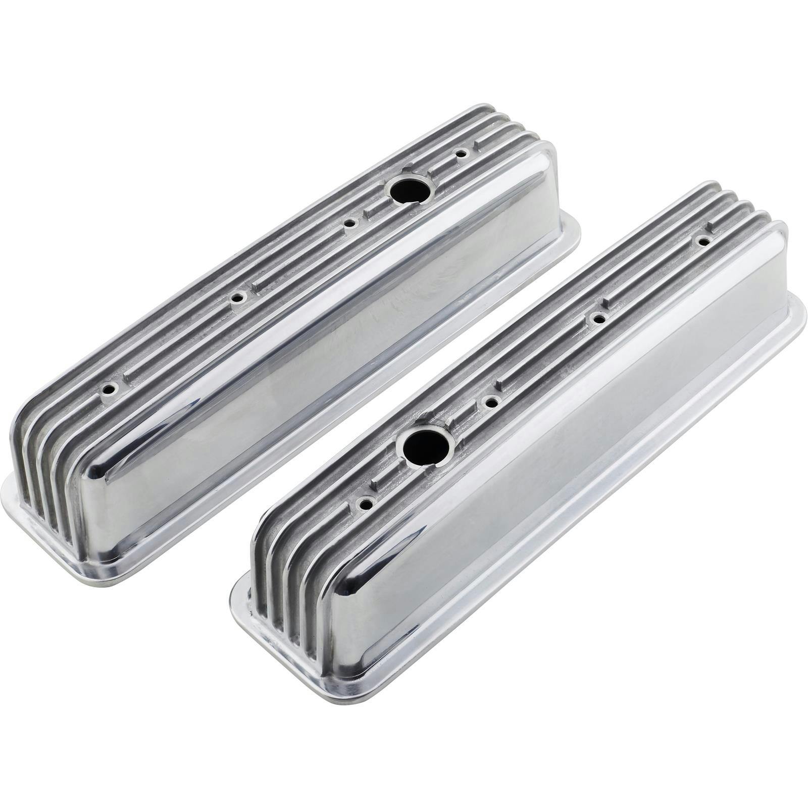 Mr Gasket 6856G Aluminum Finned Center Bolt Valve Covers, SBC