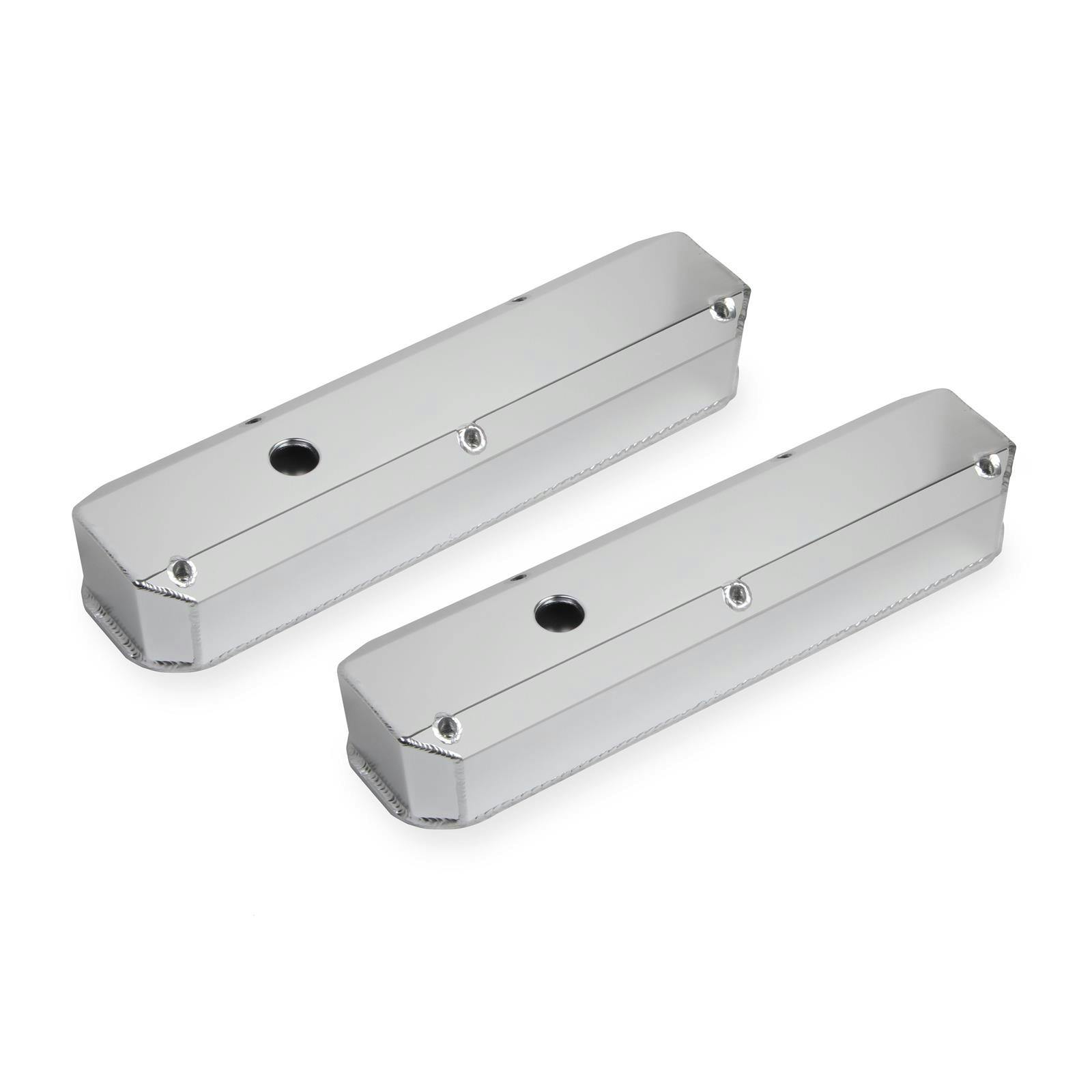 Mr Gasket 6860G Fabricated Aluminum Valve Covers, SB Chrysler, Silver