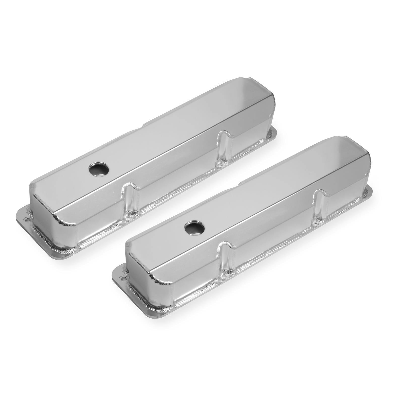 Mr Gasket 6872G Fabricated Aluminum Tall Valve Covers, Ford FE, Silver