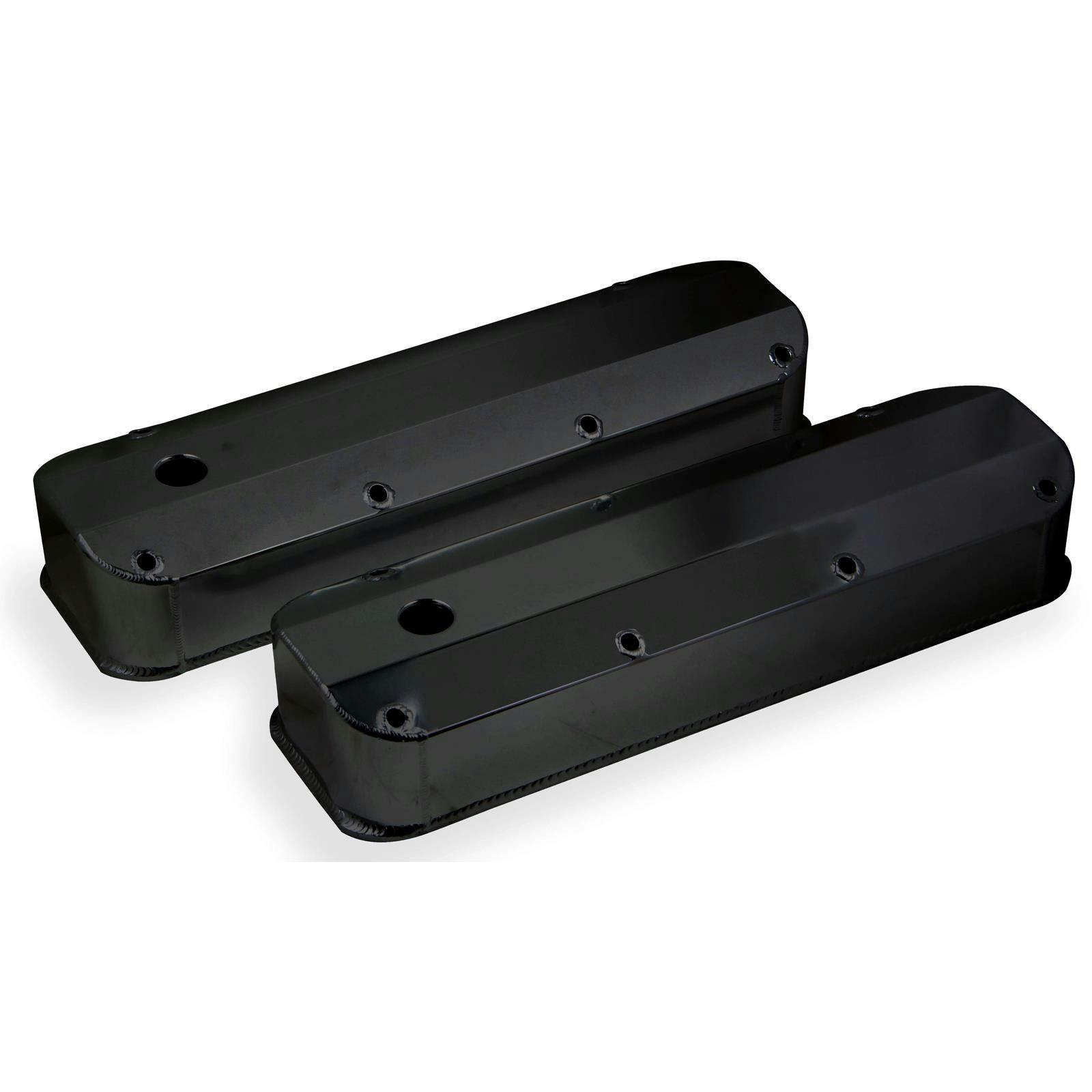 Mr Gasket 6880BG Fabricated Aluminum Valve Covers, BBF, Black