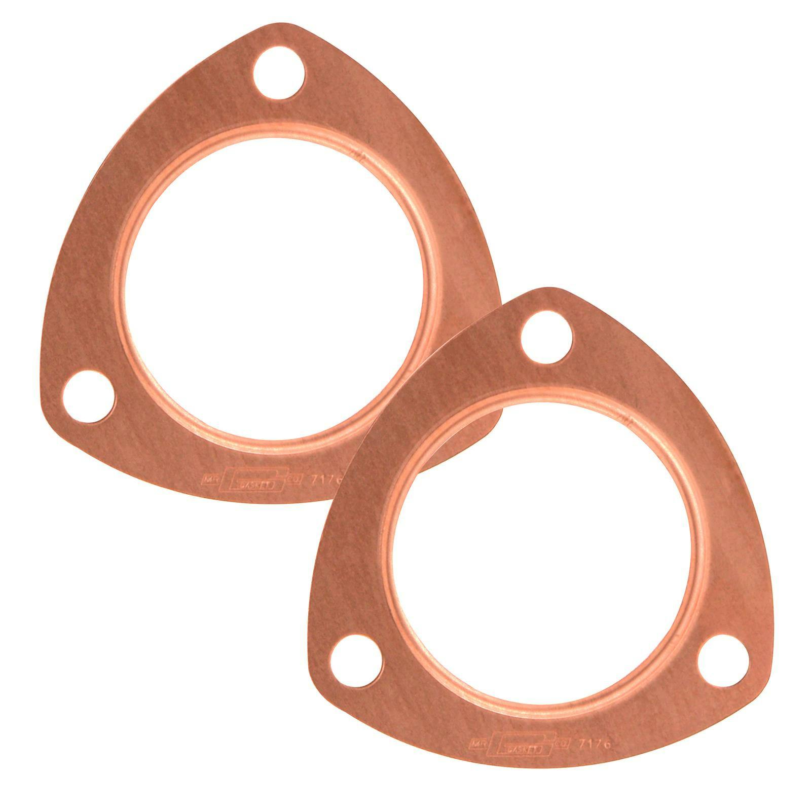 Mr Gasket 7176C Collector Gaskets, 2-1/2 Inch, Triangle, Copper