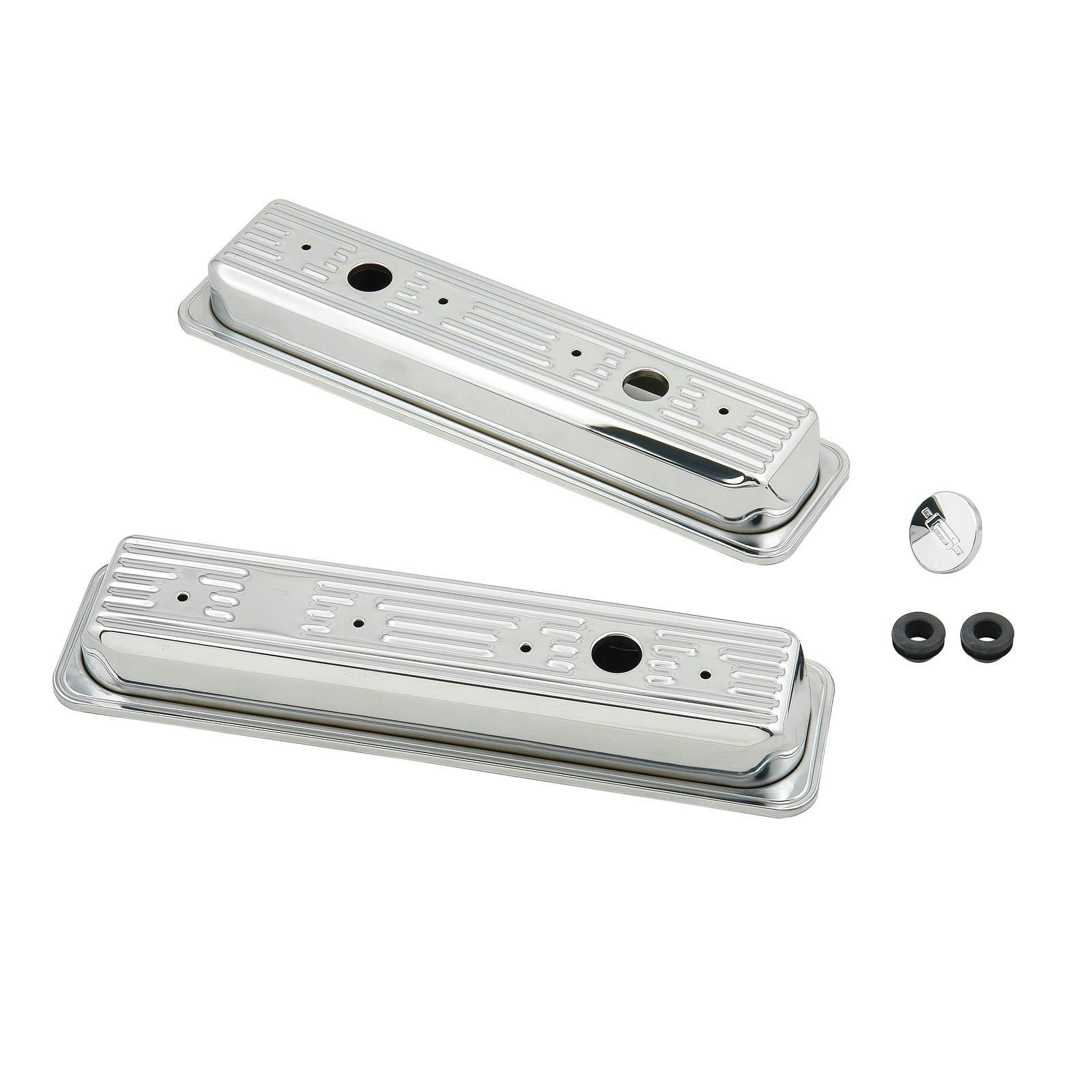 Mr Gasket 9415 Chrome Valve Covers, 1987-97 SBC 305-350