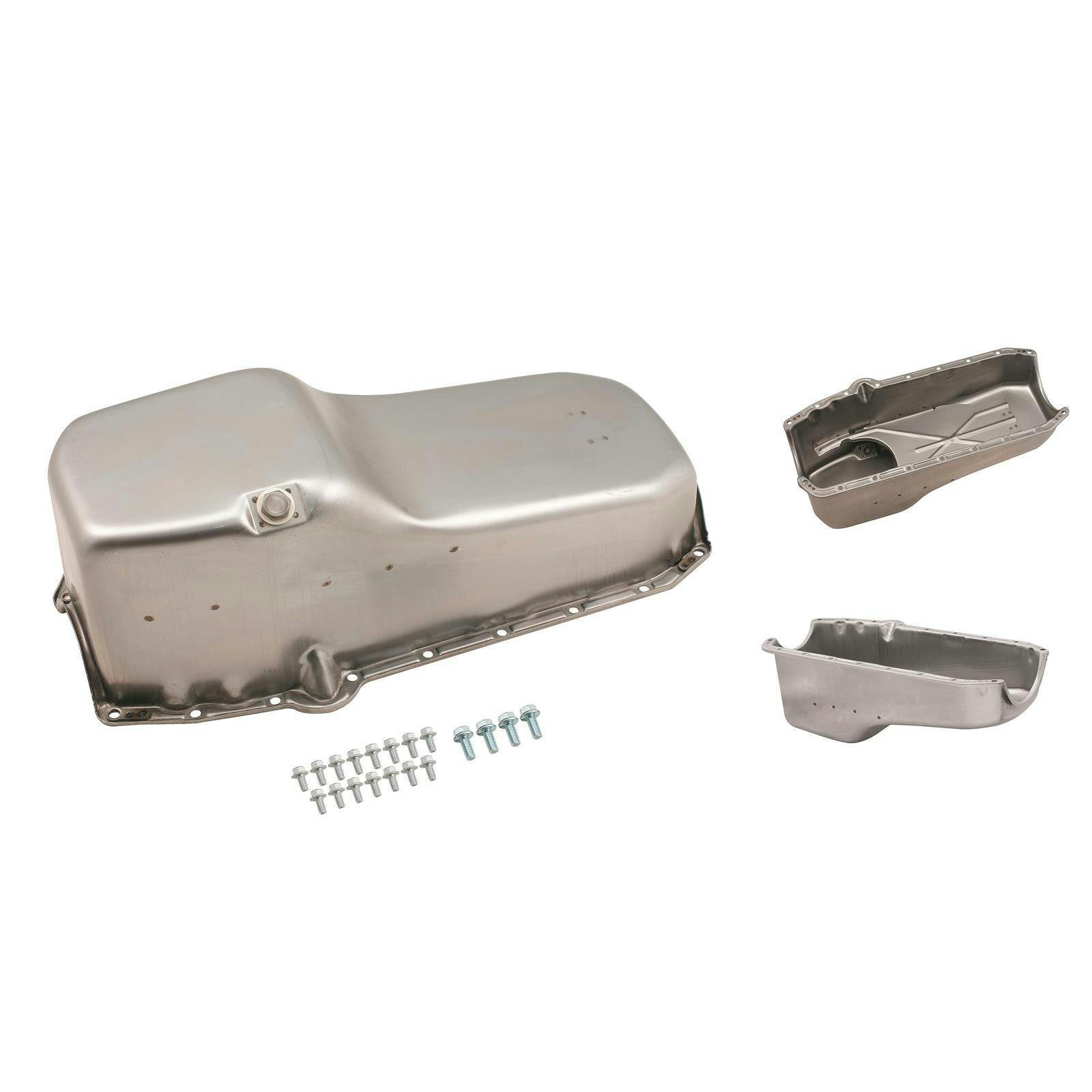 Mr Gasket 9425 Oil Pan, 57-79 SBC 283-350, Natural Steel