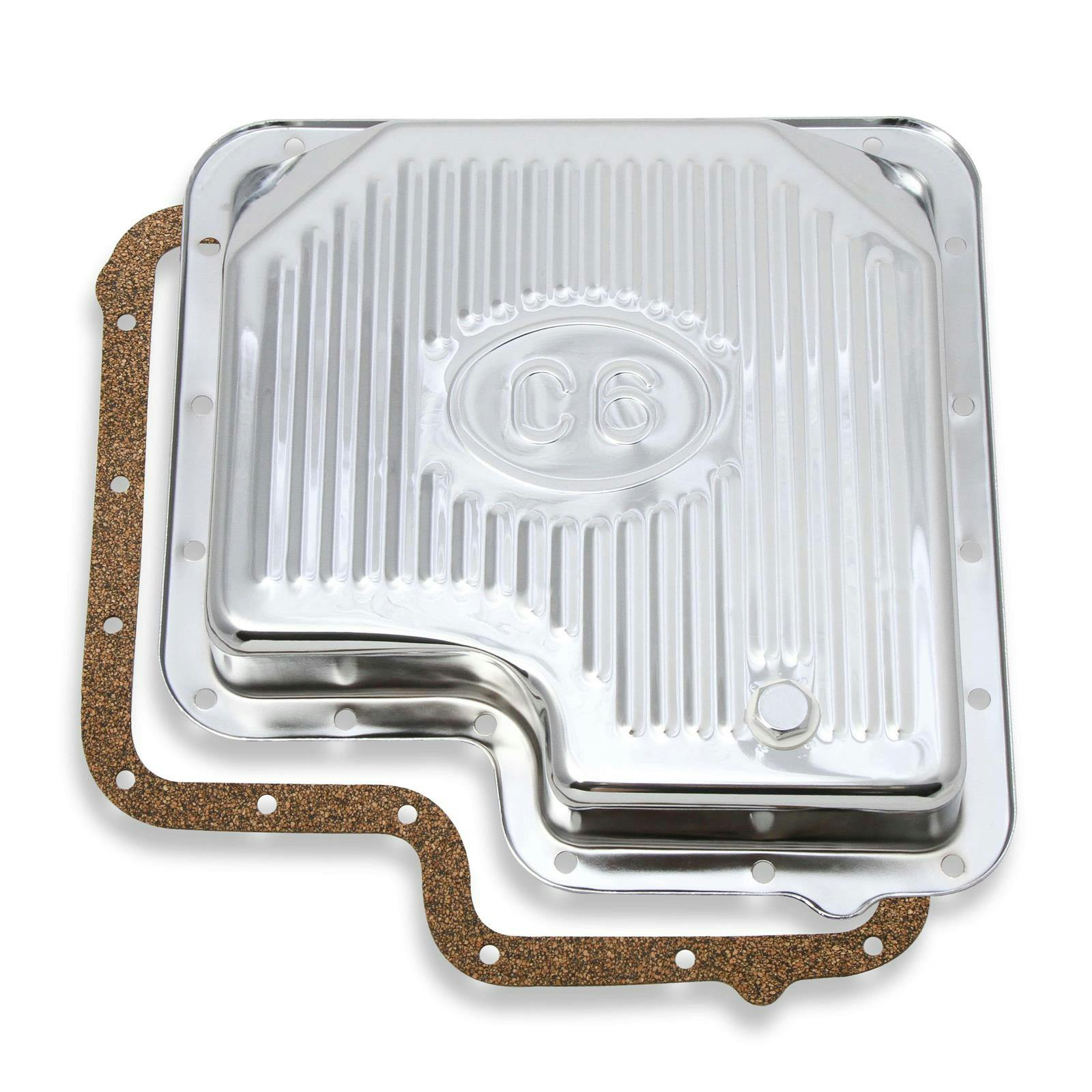 Mr Gasket 9756CMRG Transmission Oil Pan, Ford C6, Chrome