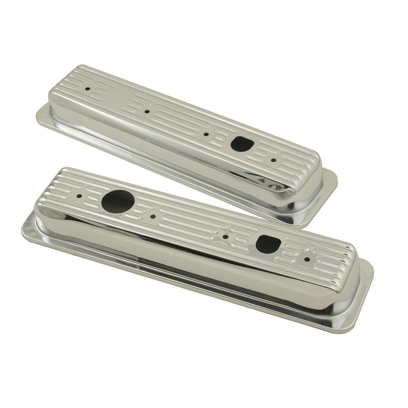 Mr Gasket 9847 Chrome Valve Cover Caps, 1987-97 SBC 305/350