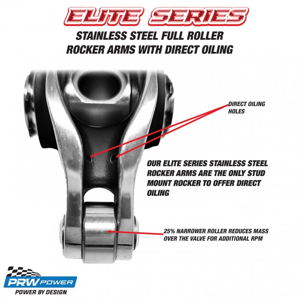 PRW 62350715 Elite Series SS Chevy Full Roller Rocker Arms