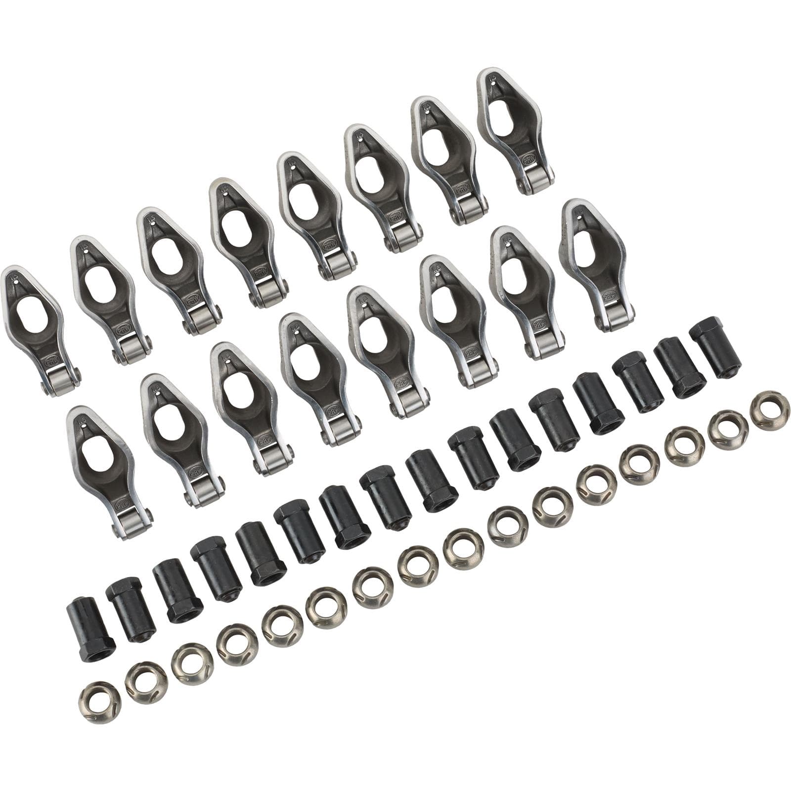SBC Sportsman Steel Roller Tip Rocker Arms, Split Ratio, 7/16 Stud