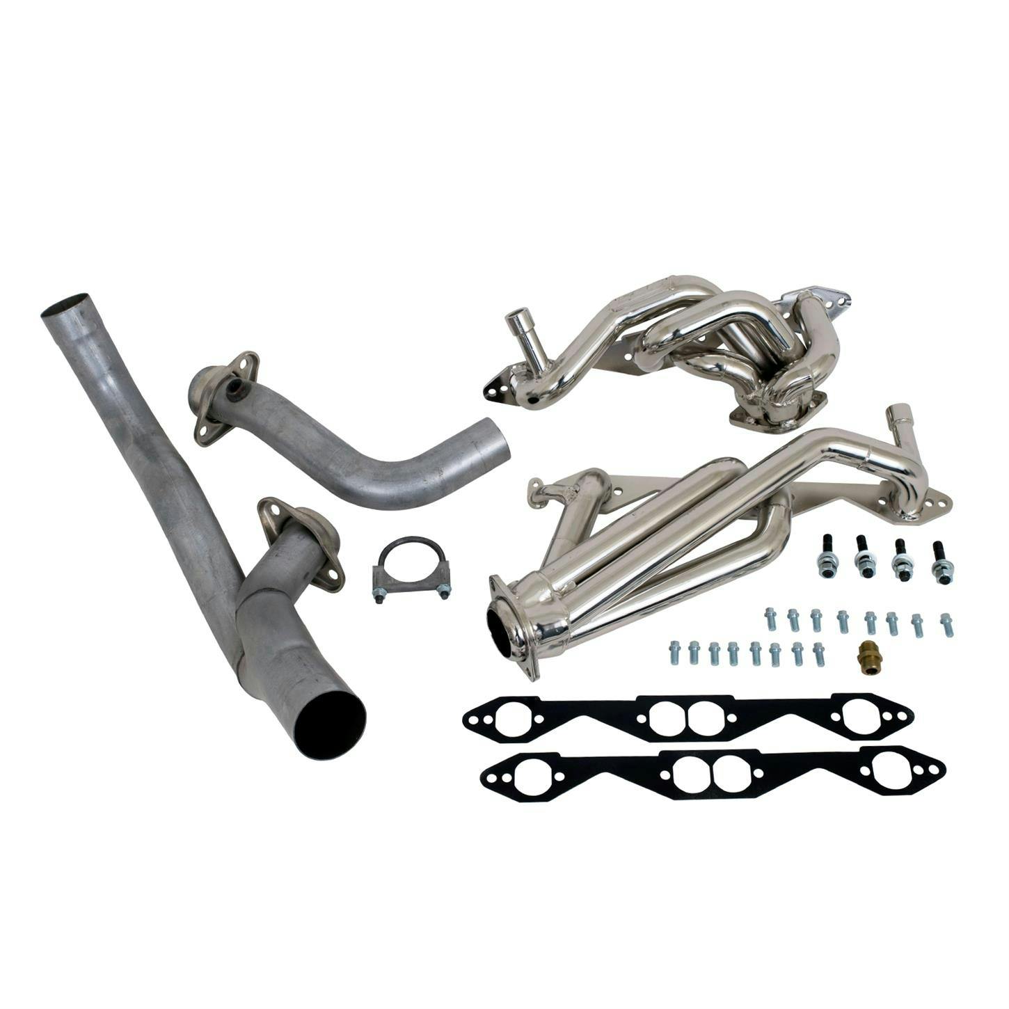 BBK 1567 1994-1995 LT1 Single Cat 39452 Shorty Headers, Chrome