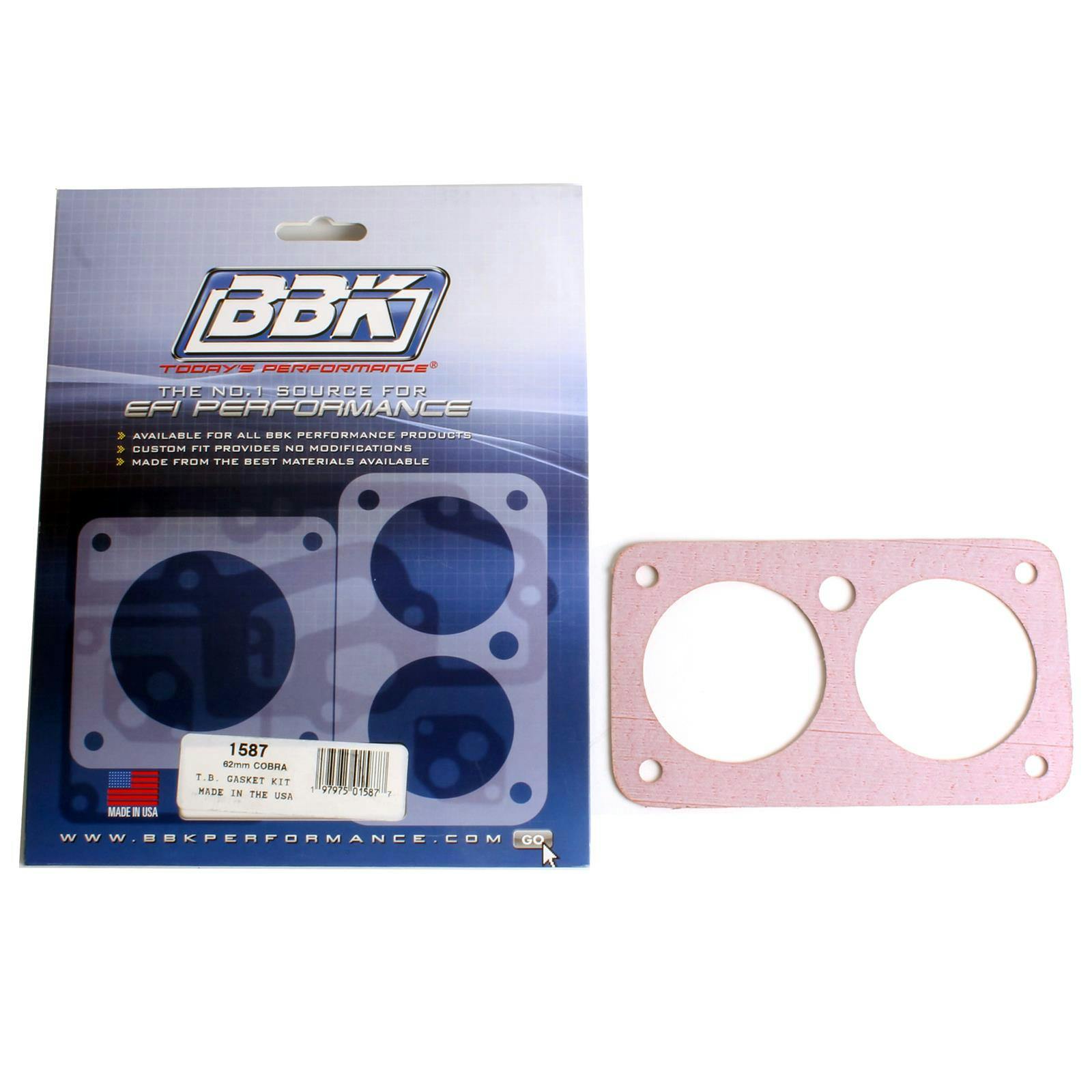 BBK 1587 Throttle Body Gasket Kit - Cobra Twin 62mm For #1705