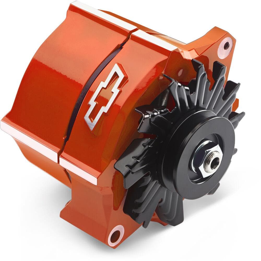Proform 141-148 Slant-Edge Alternator, GM 10SI, 100 Amp, Orange