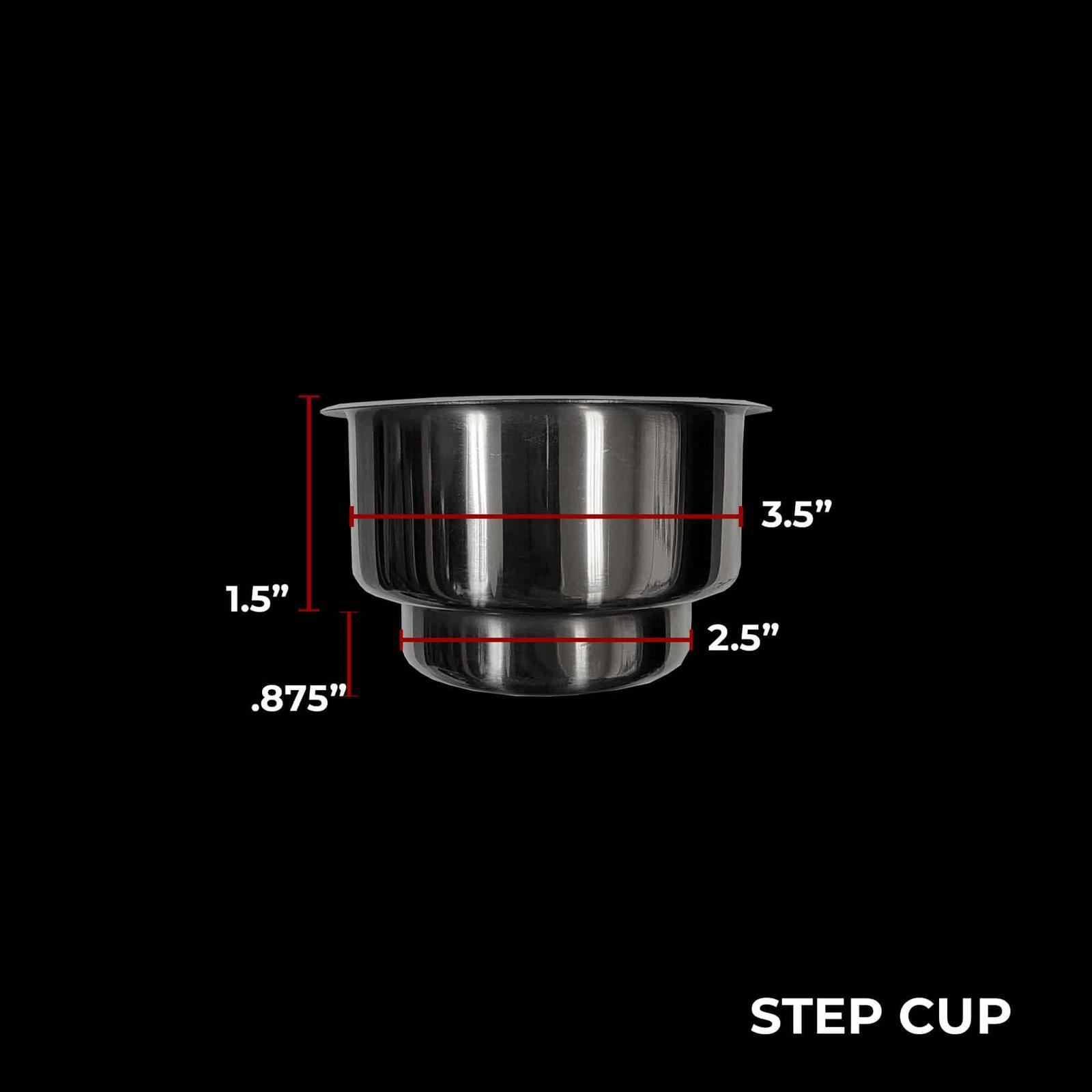 LS Fabrication 5559CHDB-SC Double Barrel Stepped Cup Holder