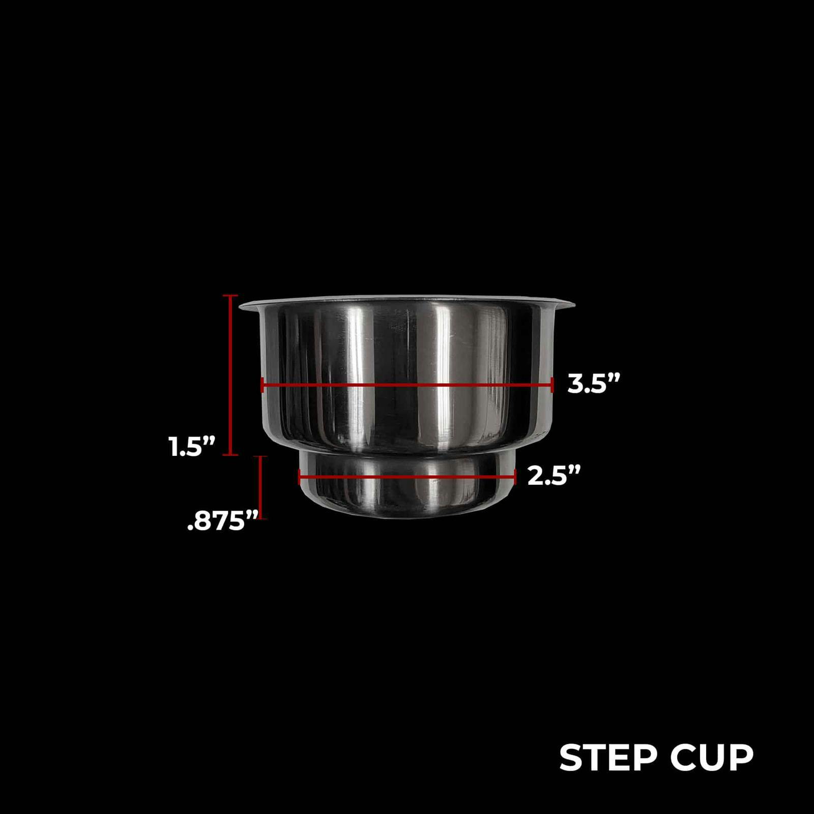 LS Fabrication 7387CHDB-SC Double Barrel Stepped Cup Holder