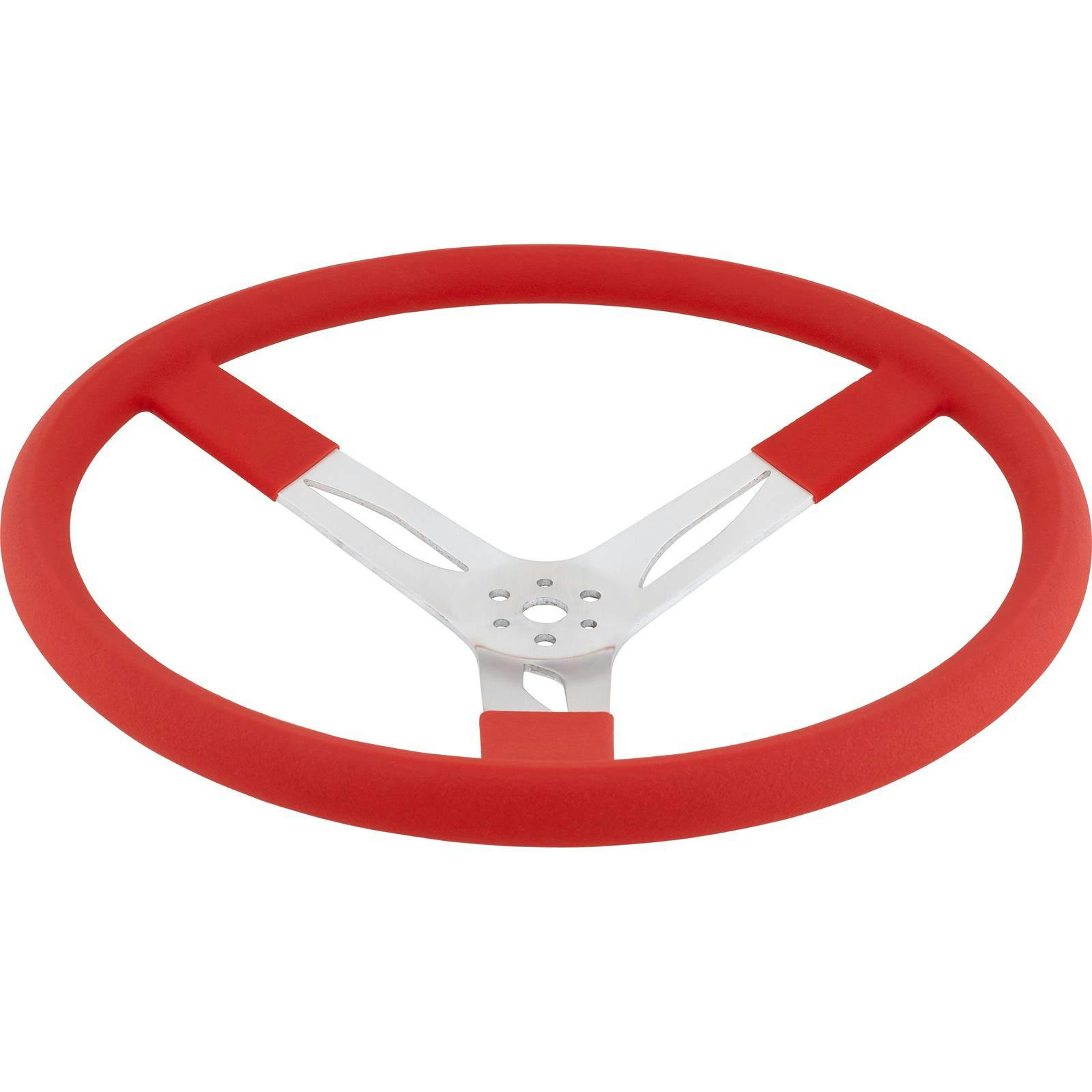 17 Inch Blue Cushioned Alum. Steering Wheel, 3 Dish, 3 Spoke, Street