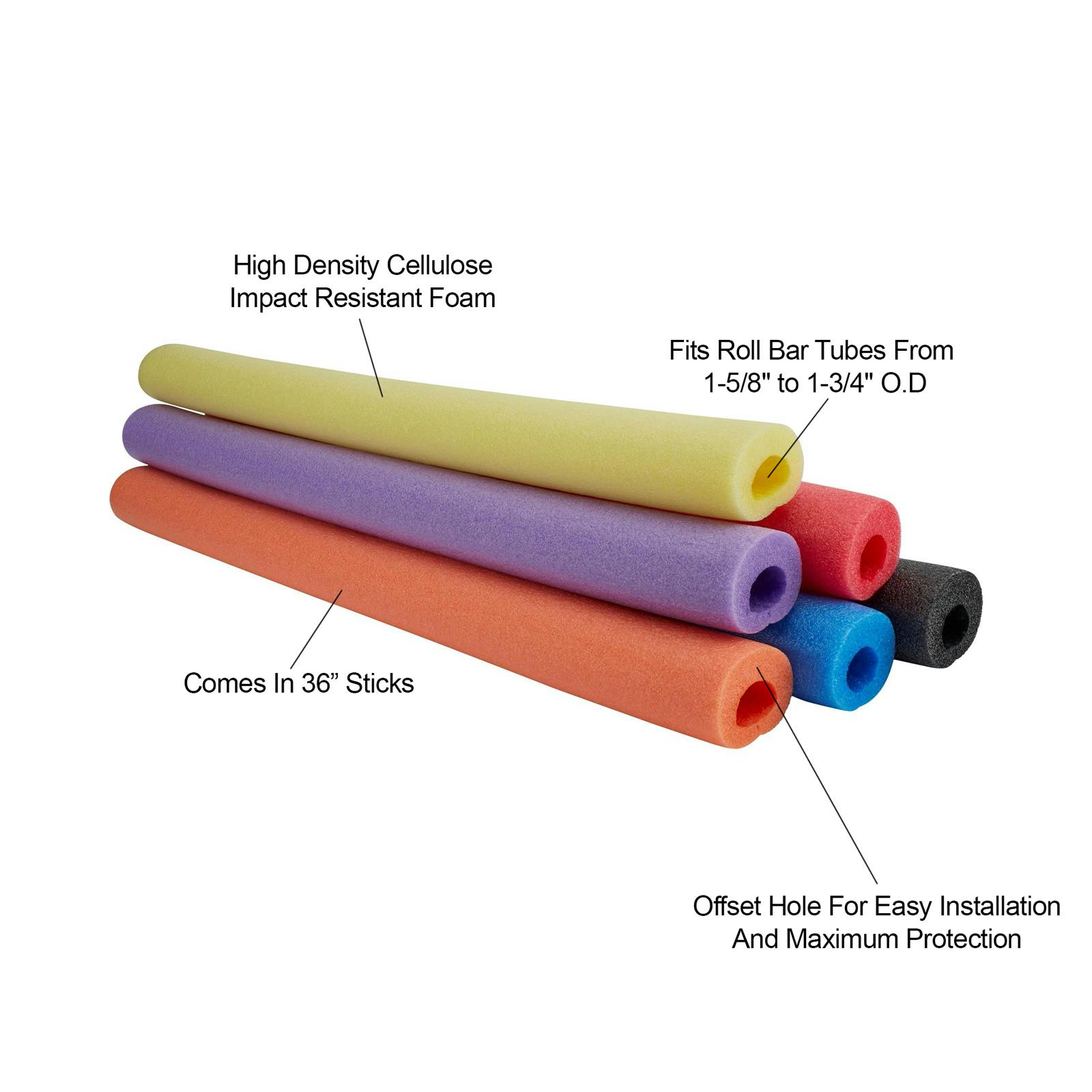 Foam Roll Bar/Cage Padding, 36 Inch, 6 Pack & 200 Tie Wraps
