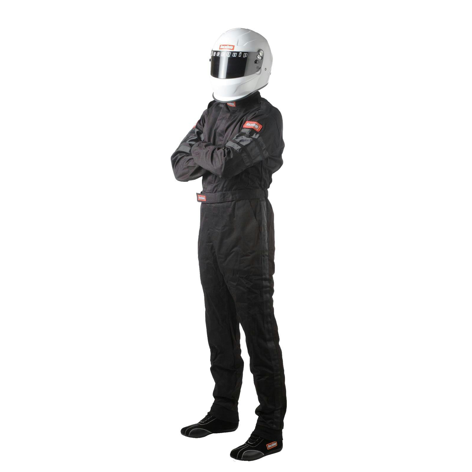 RaceQuip 110 Series, 1-Piece Fire Suit, SFI-1, Black/Blue/Red