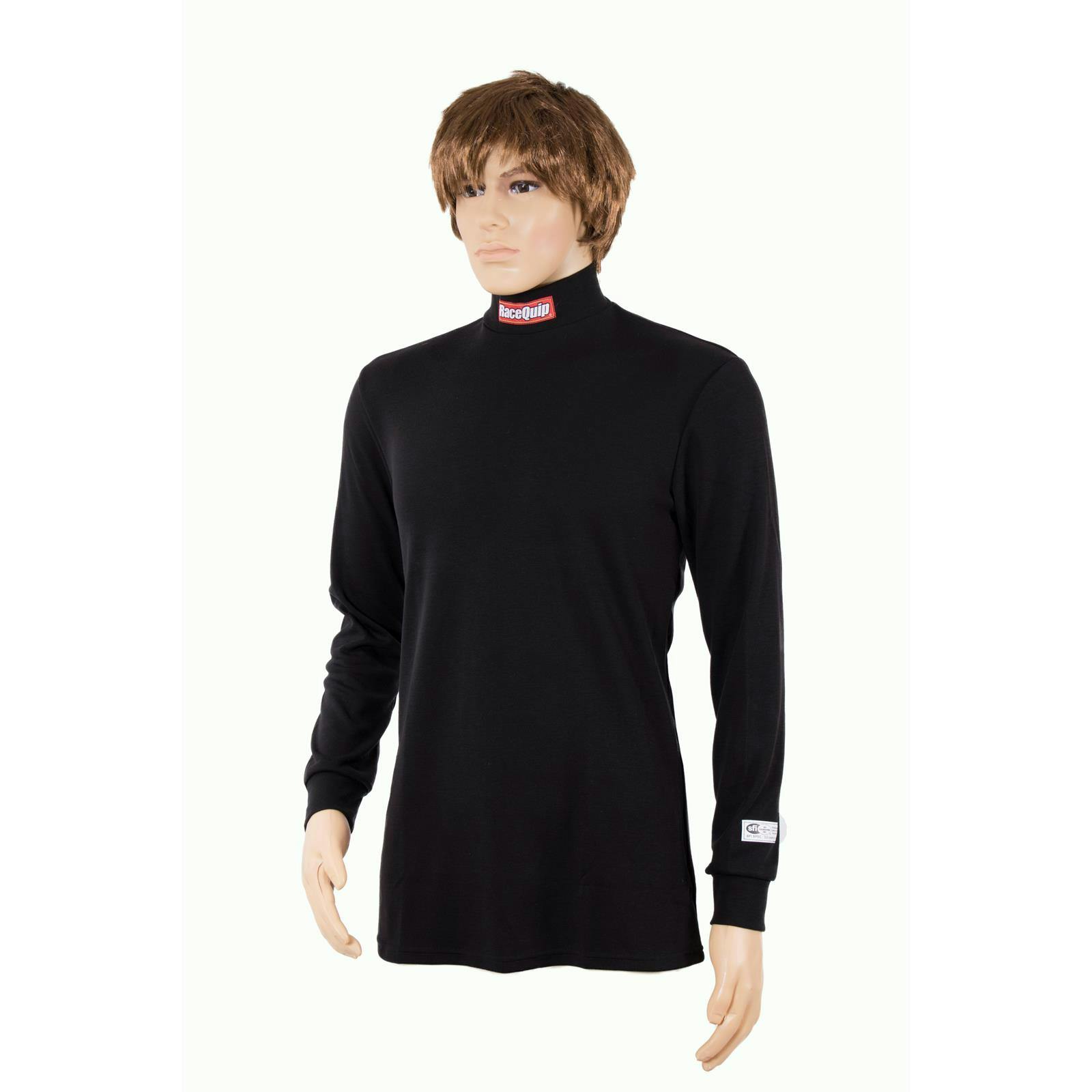 RaceQuip Fire Retardant Underwear Top, SFI 3.3, Black, XS-5XL