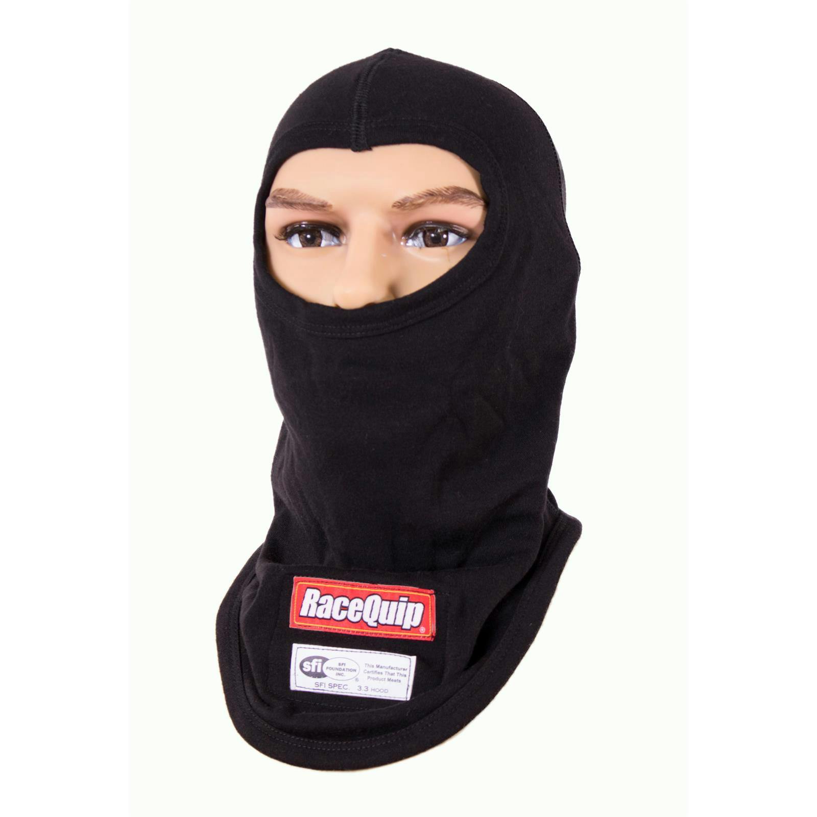 RaceQuip Fire Retardant Head Sock, 1-Layer SFI 3.3, Black