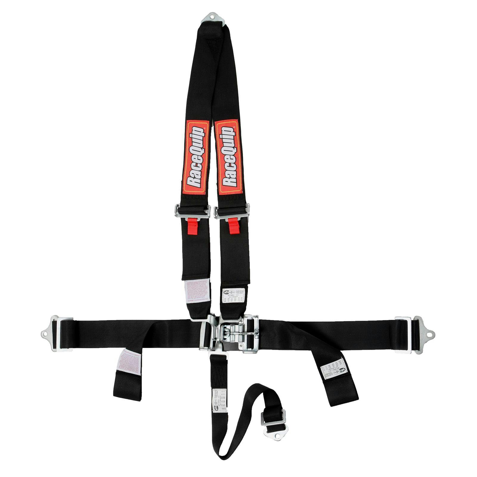 RaceQuip 713003RQP Latch And Link 4 Point V-Belt Harness, Black