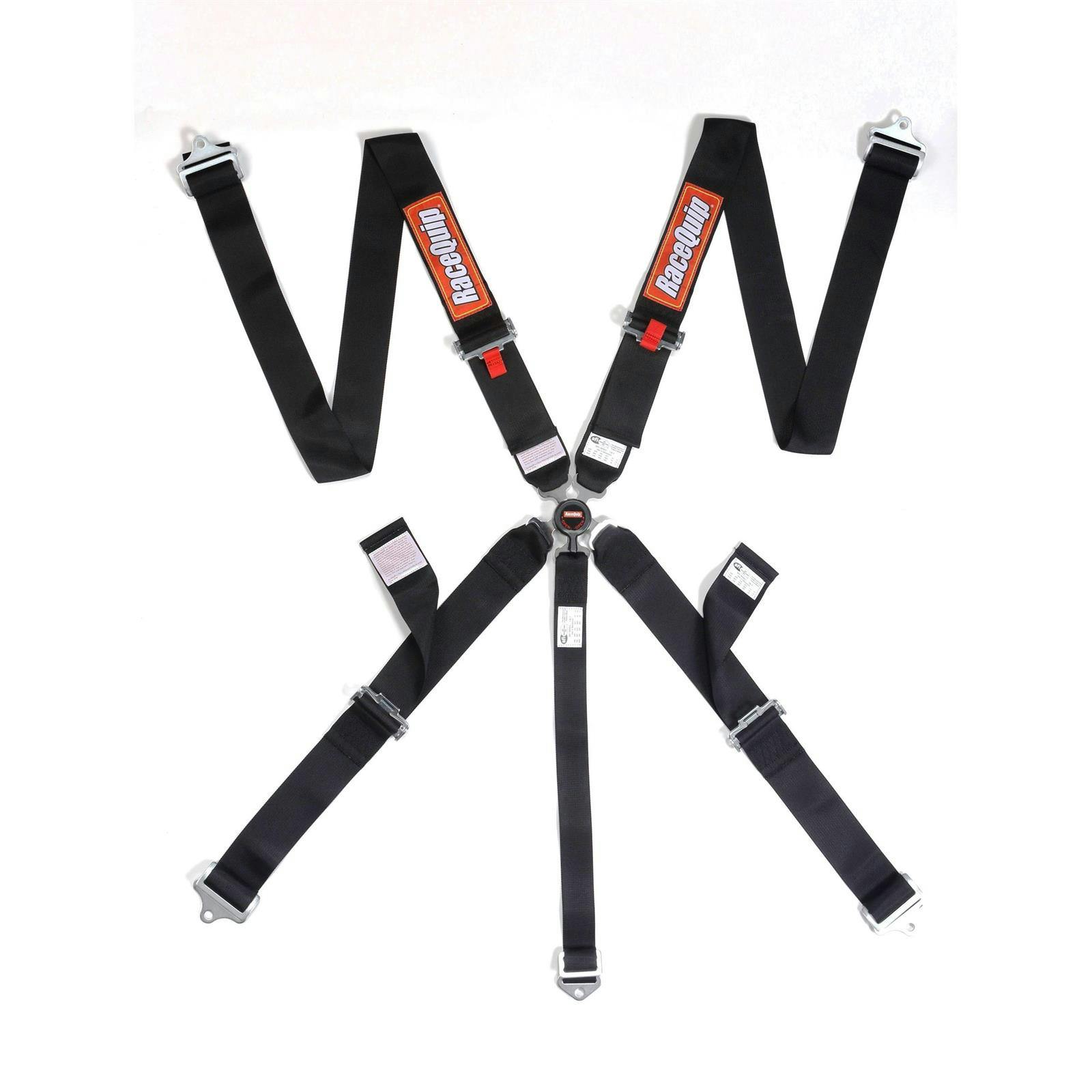 RaceQuip 742002RQP Camlock 5 Point Racing Harness, Pull-Up, Black