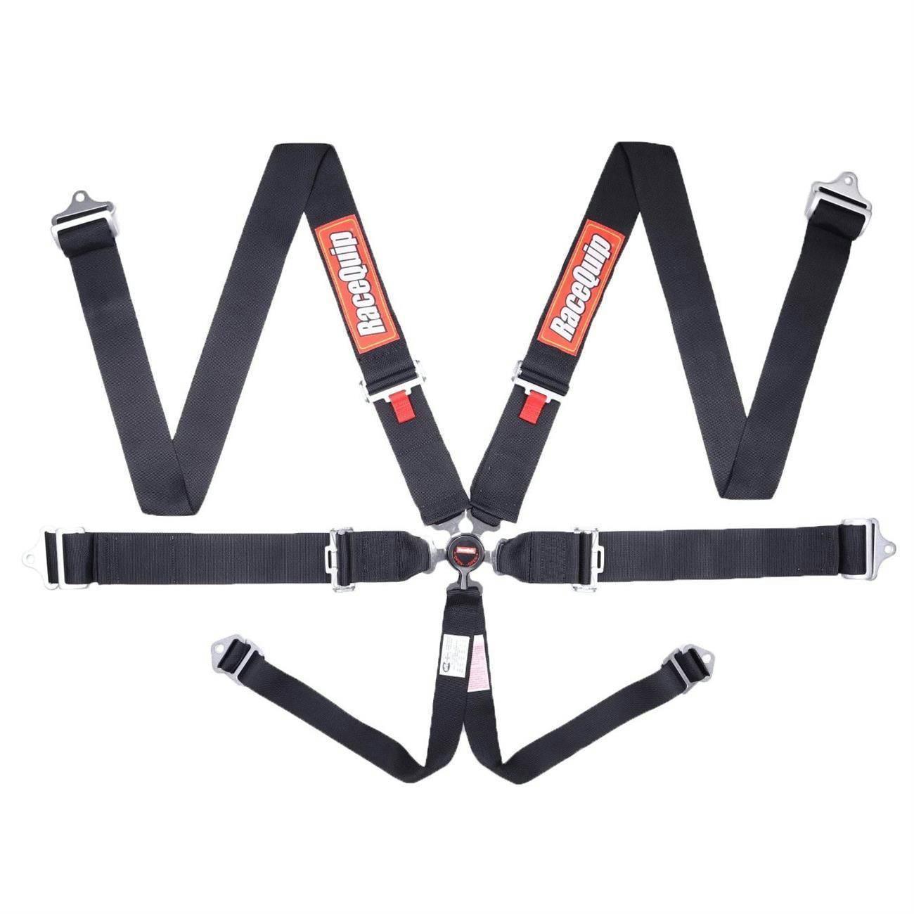 RaceQuip 743003RQP Camlock 6 Point Racing Harness, Pull-Down, Blk