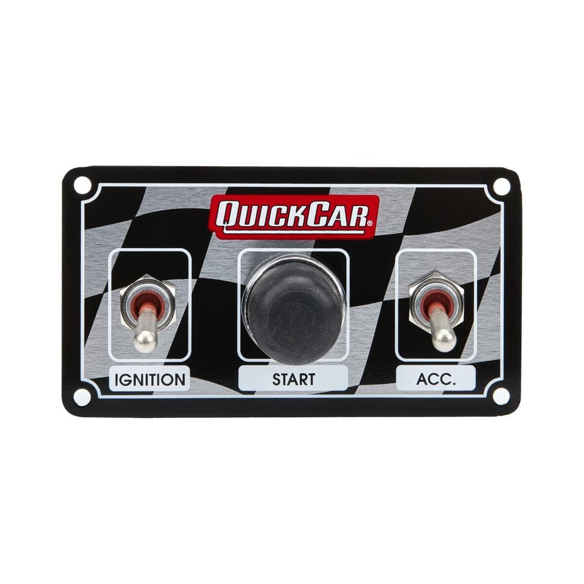 QuickCar 50-020 Flag Plate 2 Micro Switch/1 Button Switch Panel