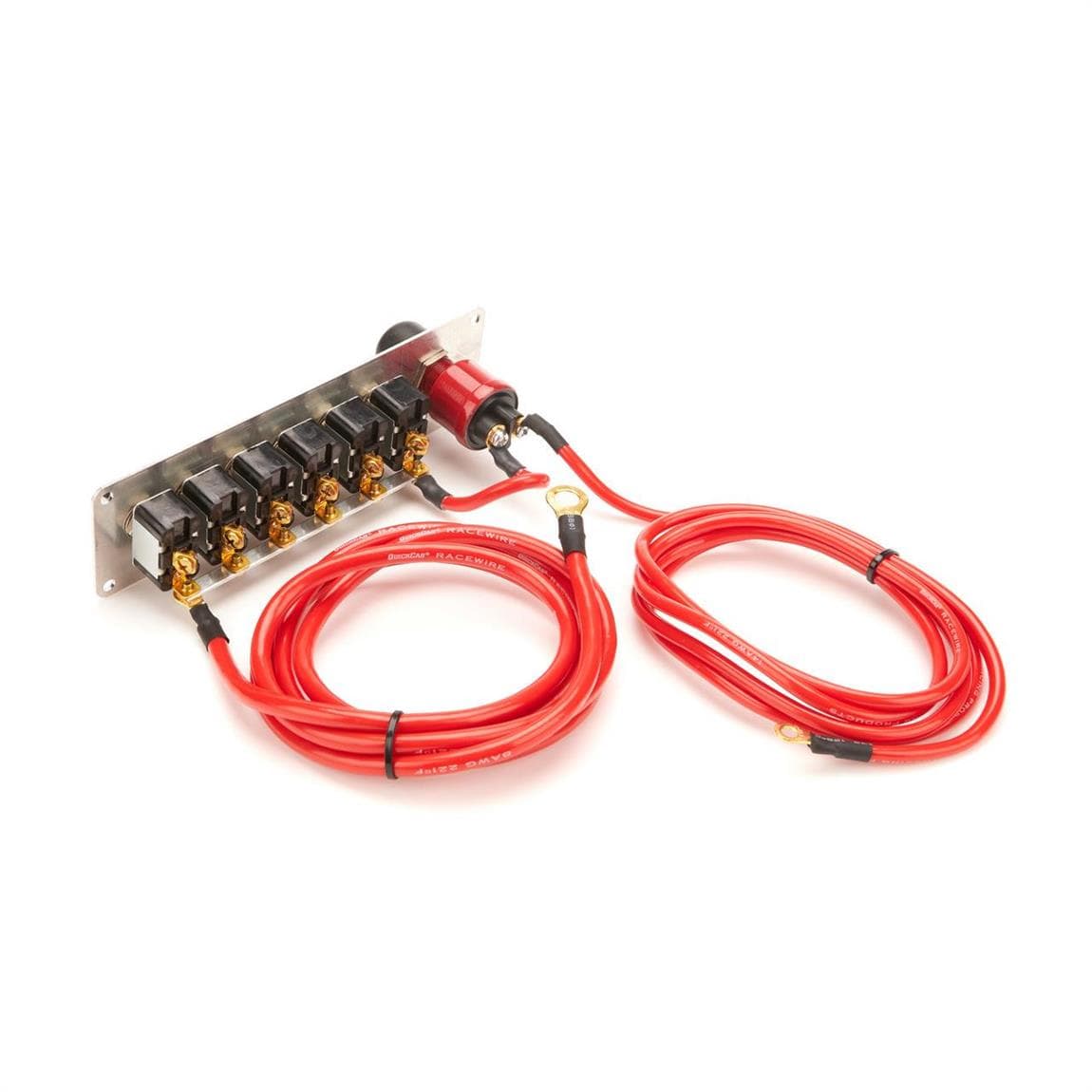 QuickCar 50-865 6 Switch Black Plate Ignition Control Panel