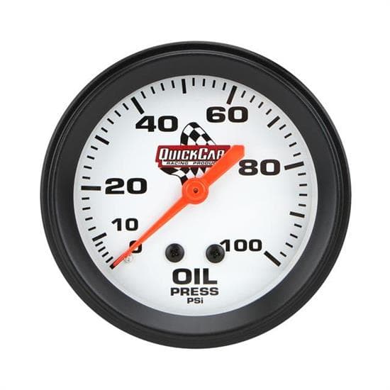 QuickCar 611-6003 2-5/8 Inch Mechanical Oil Pressure Gauge