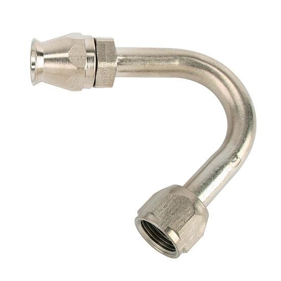 135 Degree Nickel Plated AC Fitting, O-Ring Pilot, -8 AN
