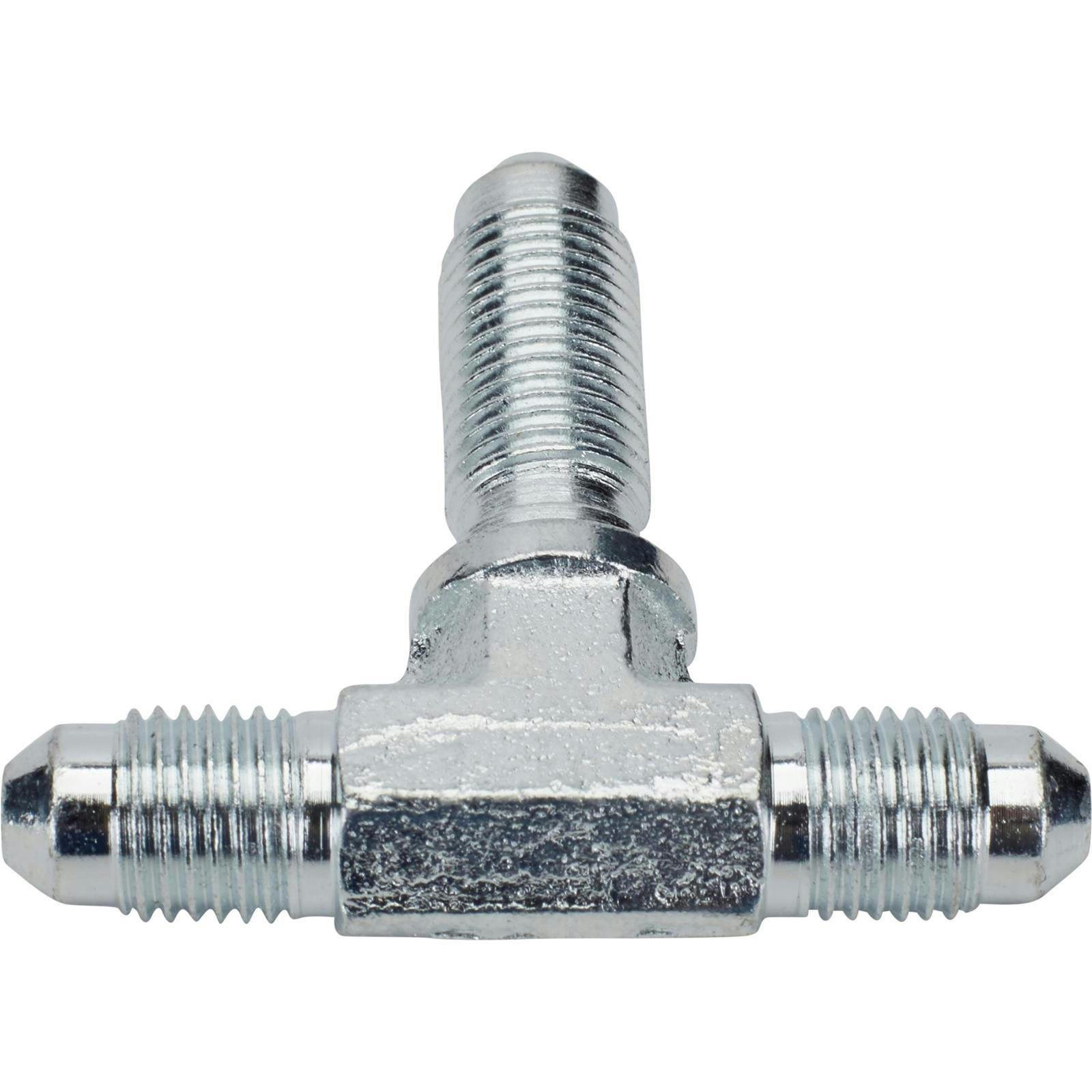 Steel -3 AN Straight Bulkhead Tee Adapter Brake Fitting